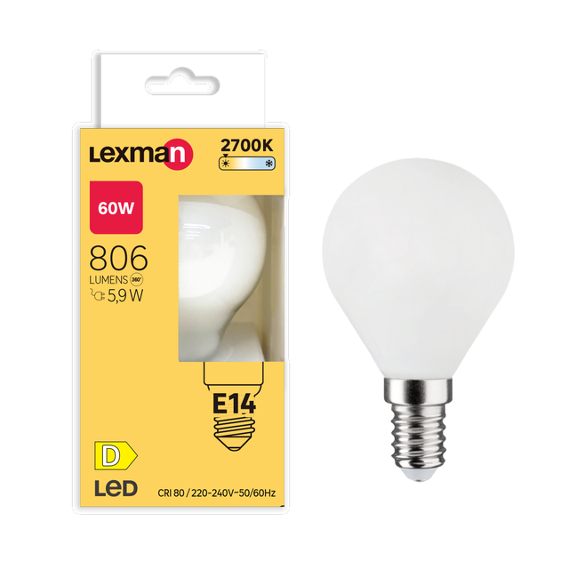 Żarówka LED E14 5,9 W 806 lm Ciepła biel Lexman