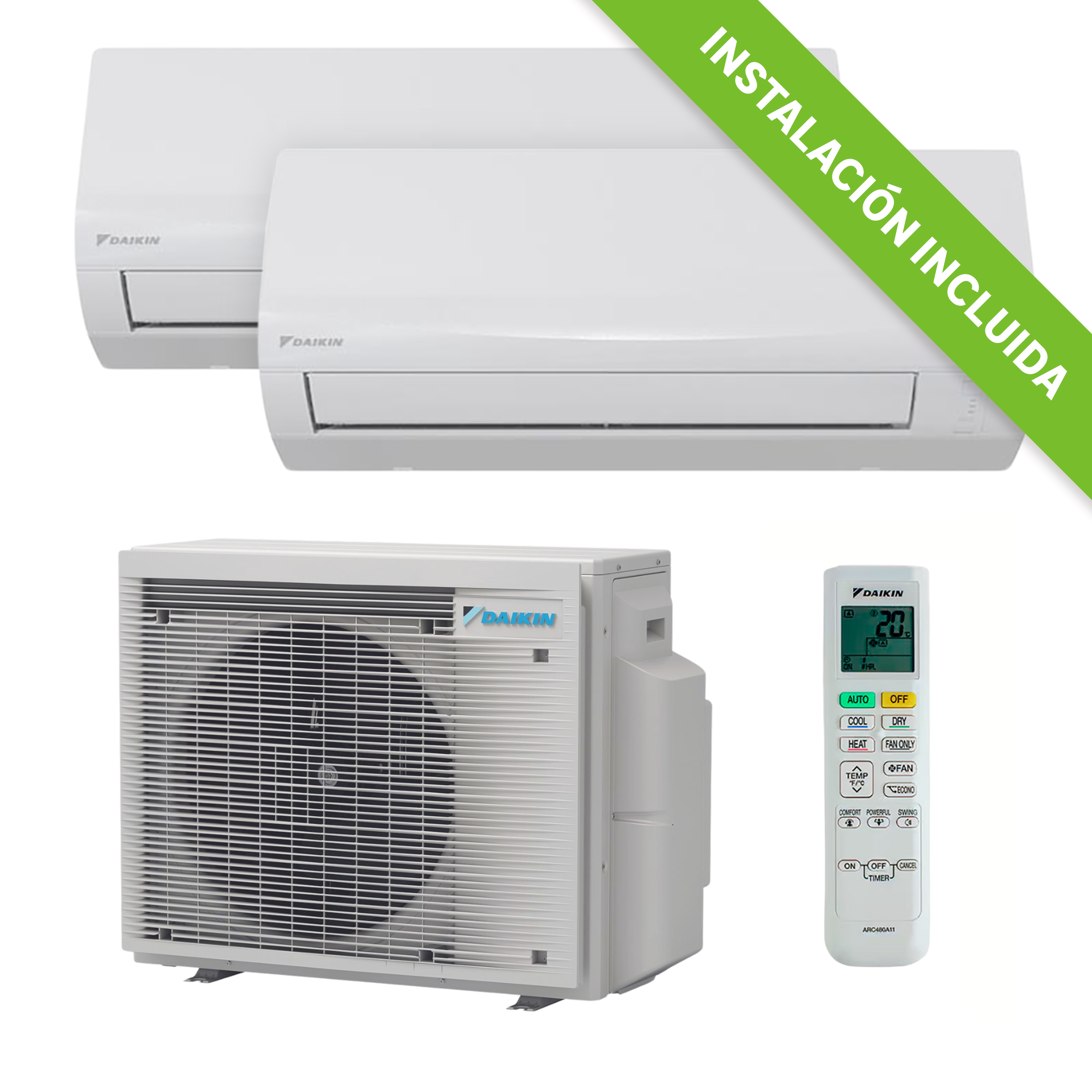Aire acondicionado 2x1 daikin sensira 40a 2x2150 fg wifi instalación incluida
