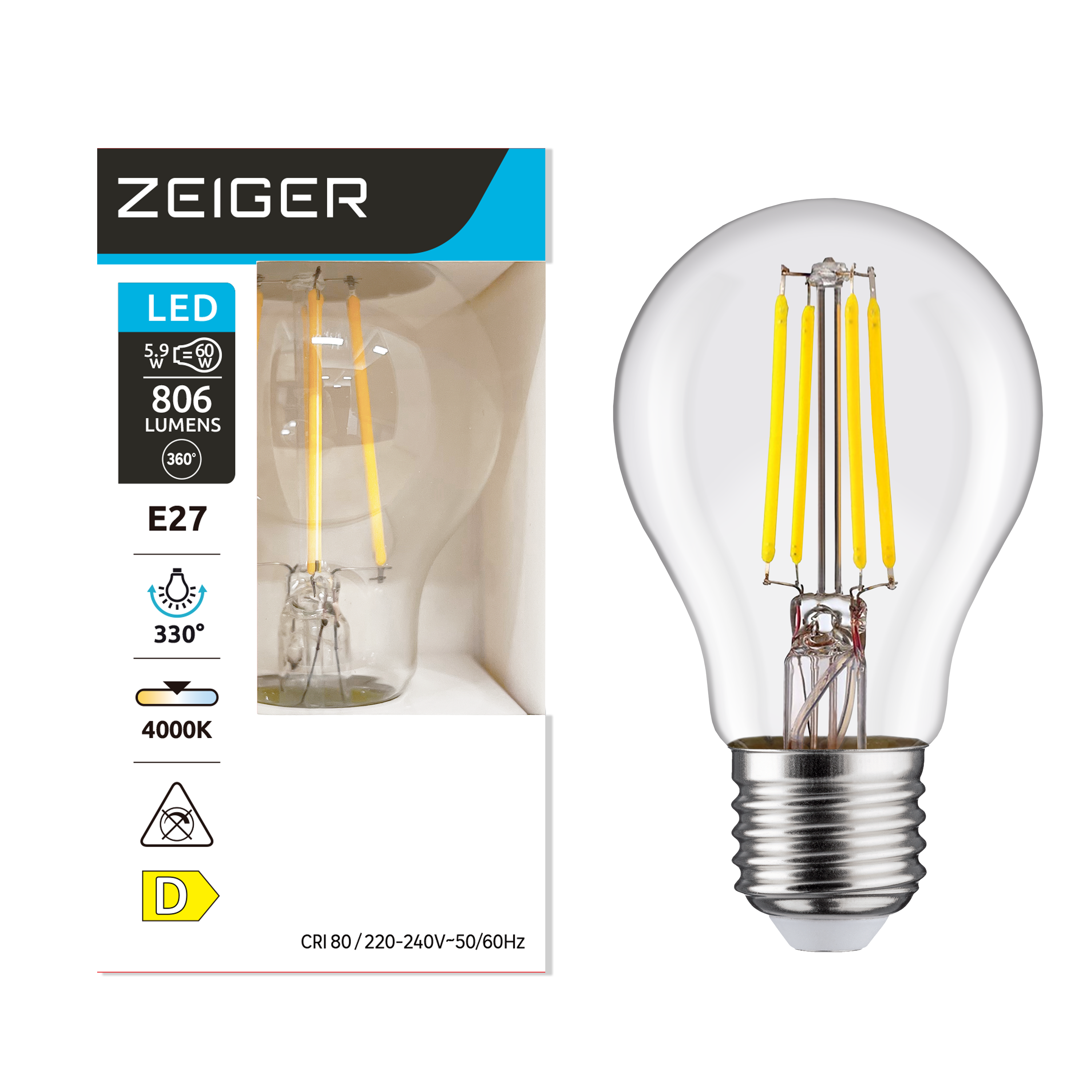 Ampoule led E27 4000K - ZEIGER - 3