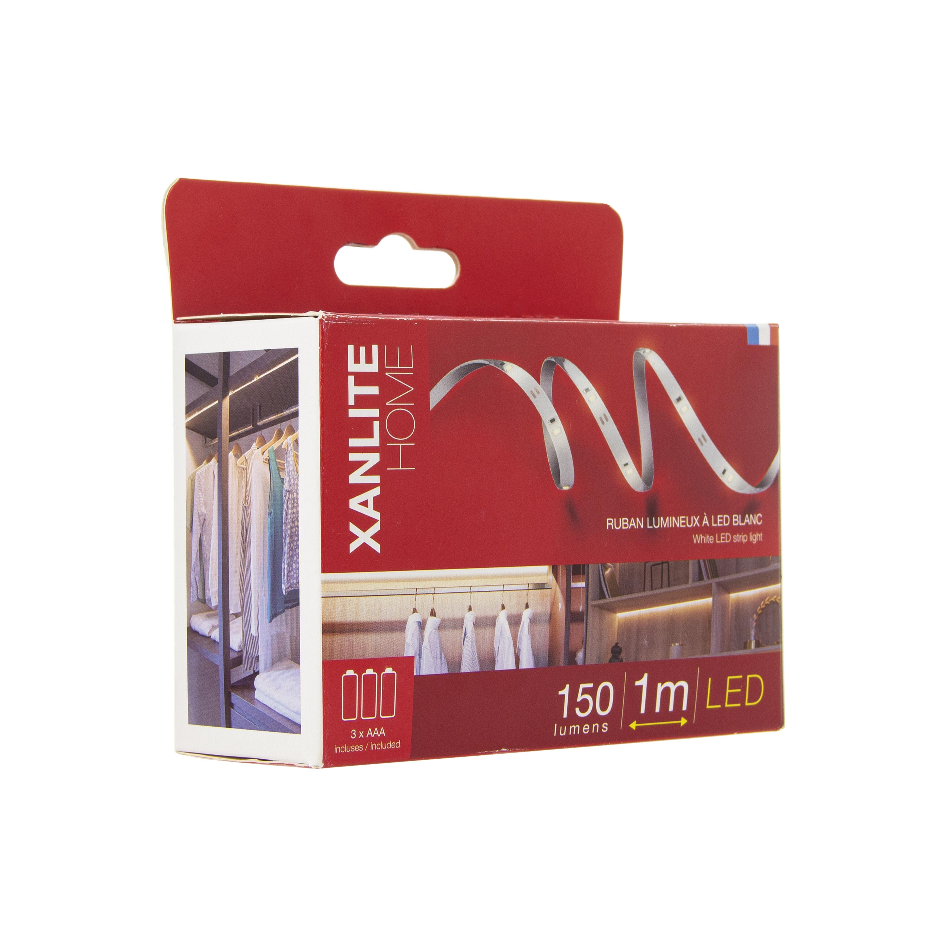 Tira LED con alimentación a pilas YANTEC IP20 apto para zonas secas 150 lm luz blanco neutro 4000K 0.085 metros - 4