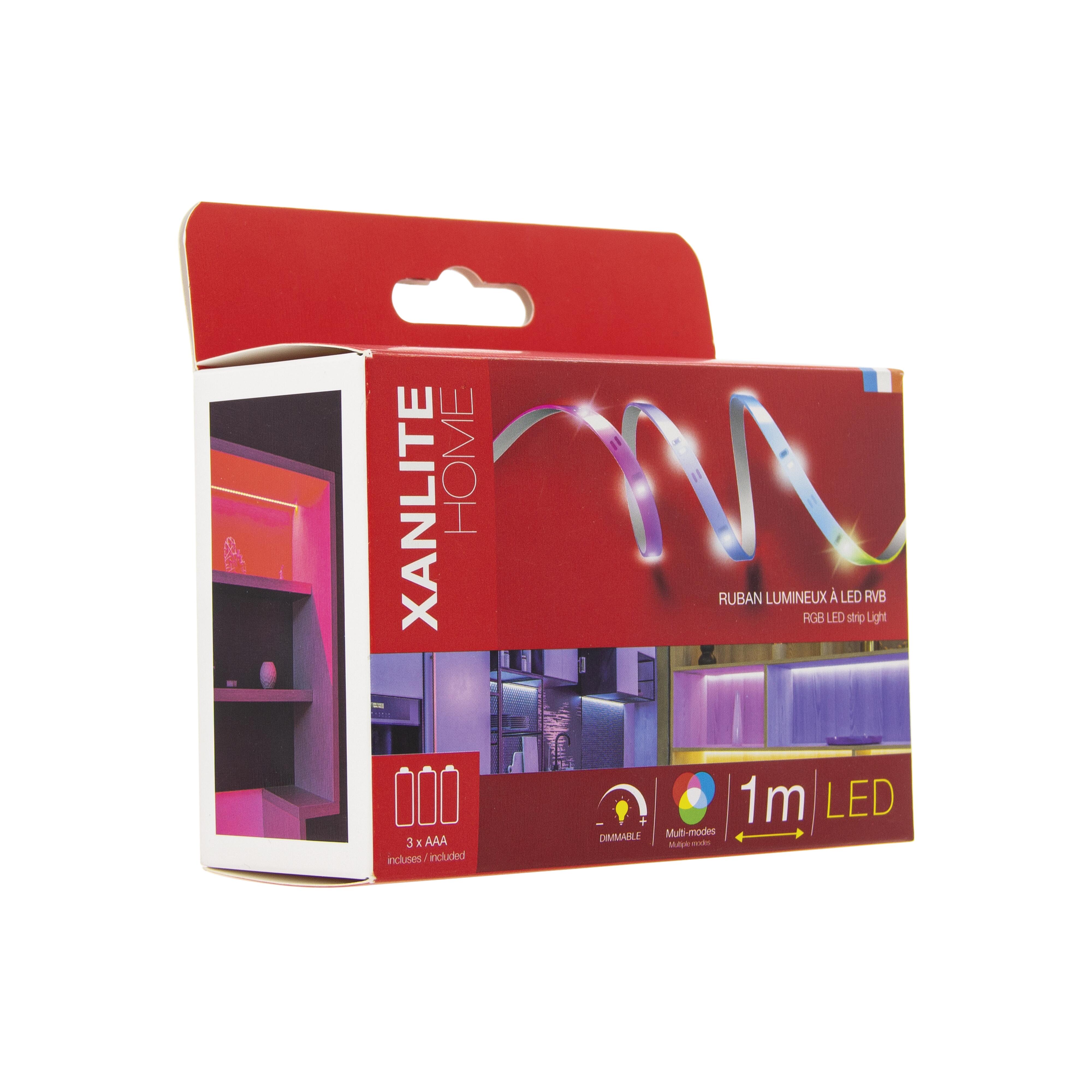 Tira LED con alimentación a pilas XANLITE IP20 apto para zonas secas 345 lm luz RGB 1 metros - 3