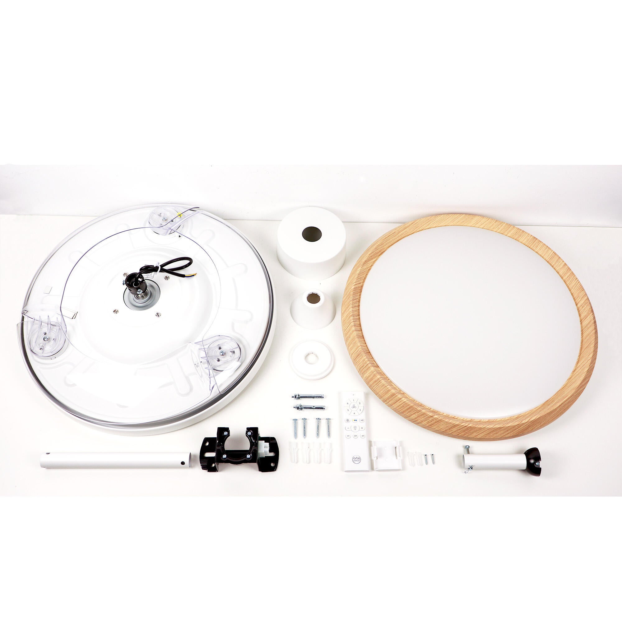 Ventilador de techo con luz retráctil silencioso DC con mando Arte Confort Alvus M blanco 107 cm invierno/verano color luz regulable - 3