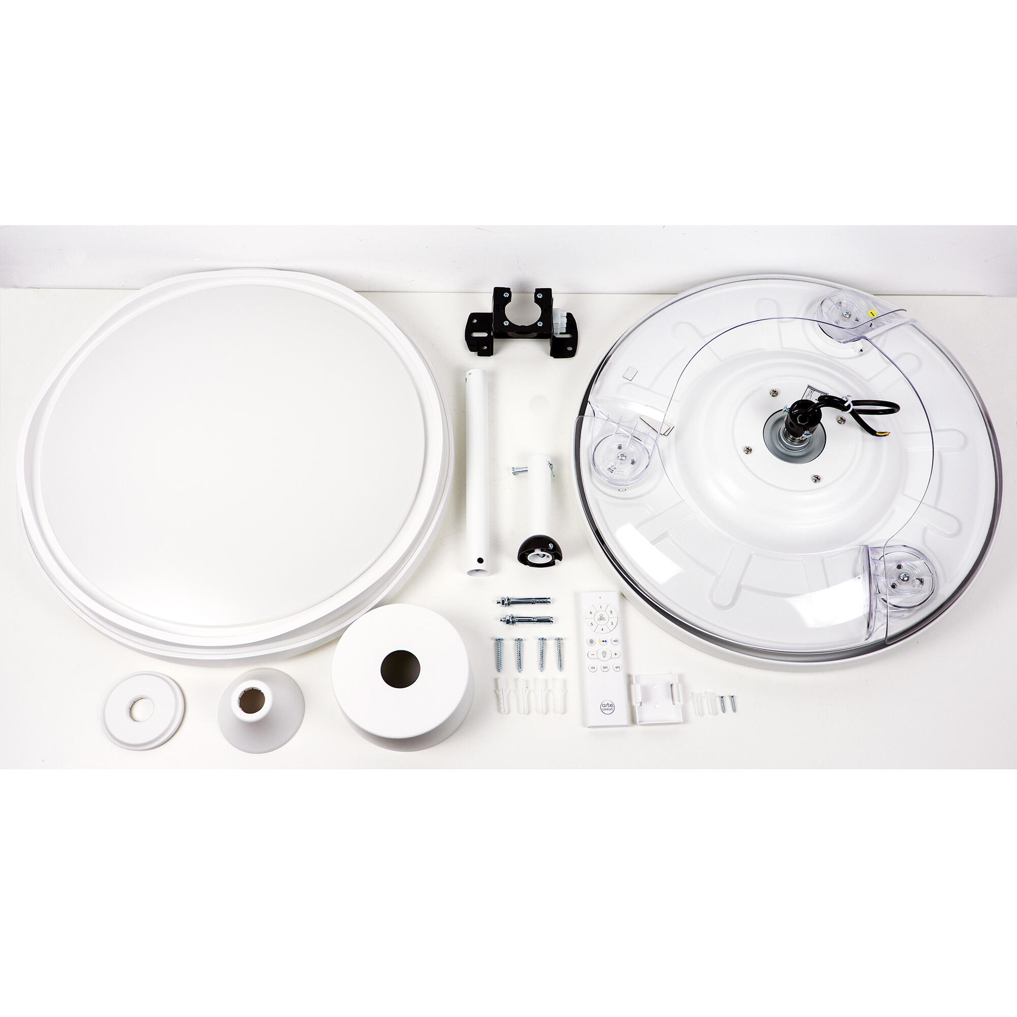 Ventilador de techo con luz silencioso DC con mando Arte Confort Luni M blanco 107 cm invierno/verano color luz regulable - 3