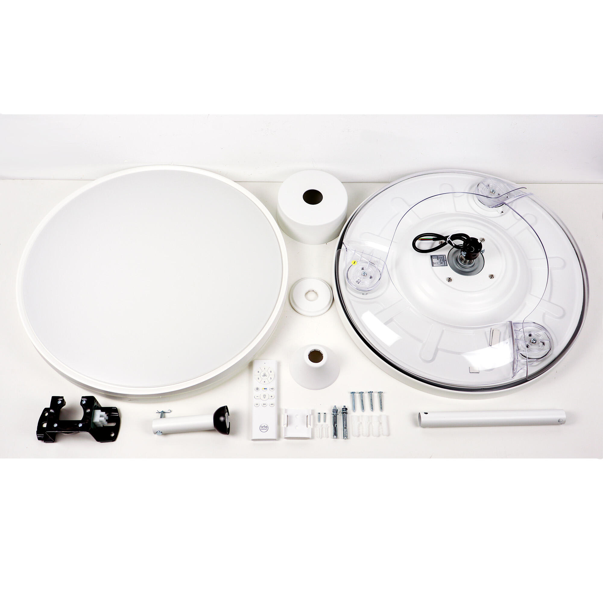 Ventilador de techo con luz silencioso DC con mando Arte Confort Rex blanco 107 cm invierno/verano color luz regulable - 8