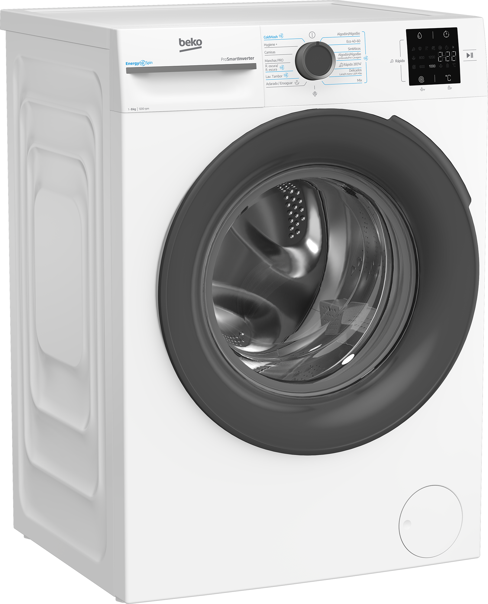 Lavadora beko vbm3wft38213wa de 8 kg de capacidad 1200 rpm clase a