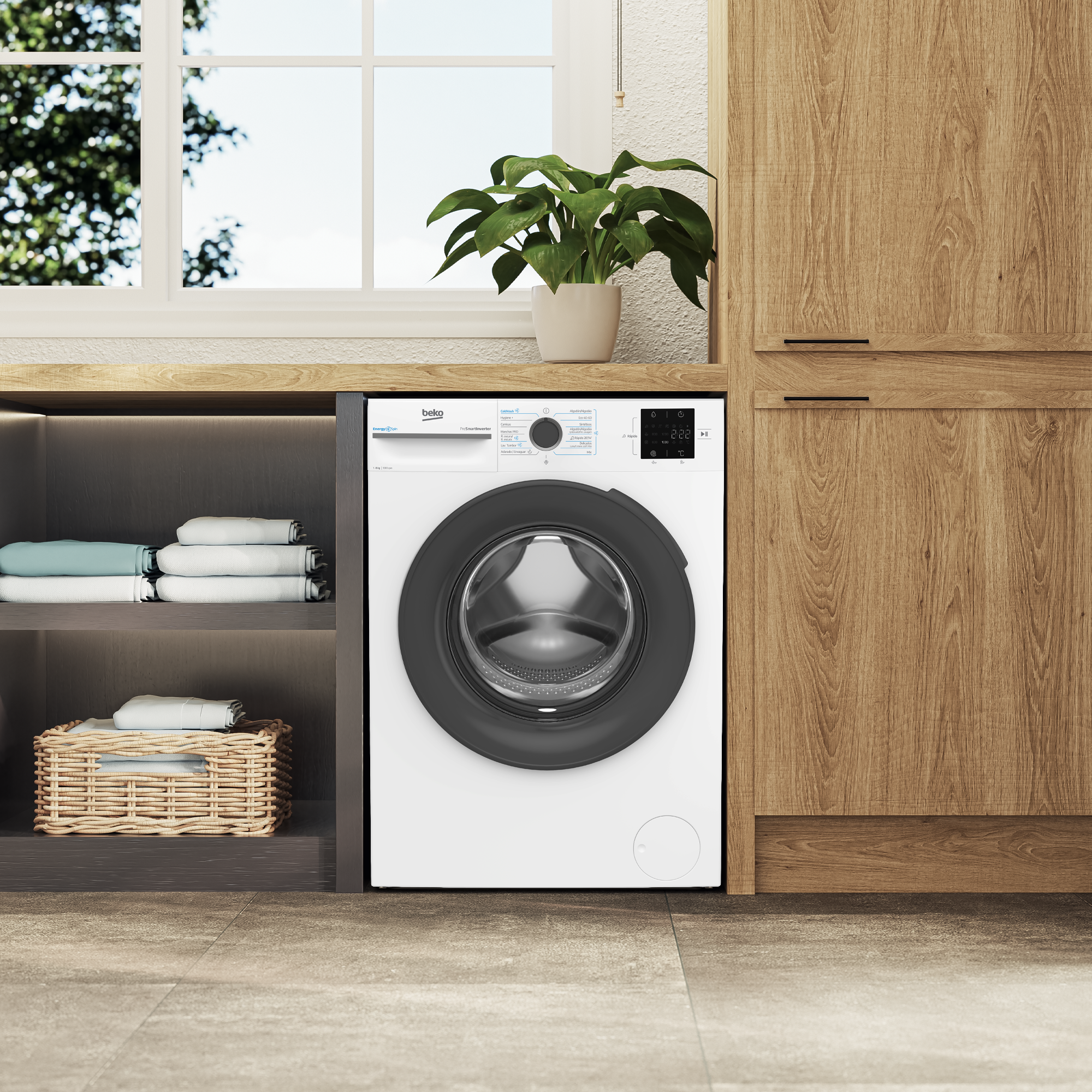 Lavadora beko vbm3wft310413wa de 10 kg de capacidad 1400 rpm clase a