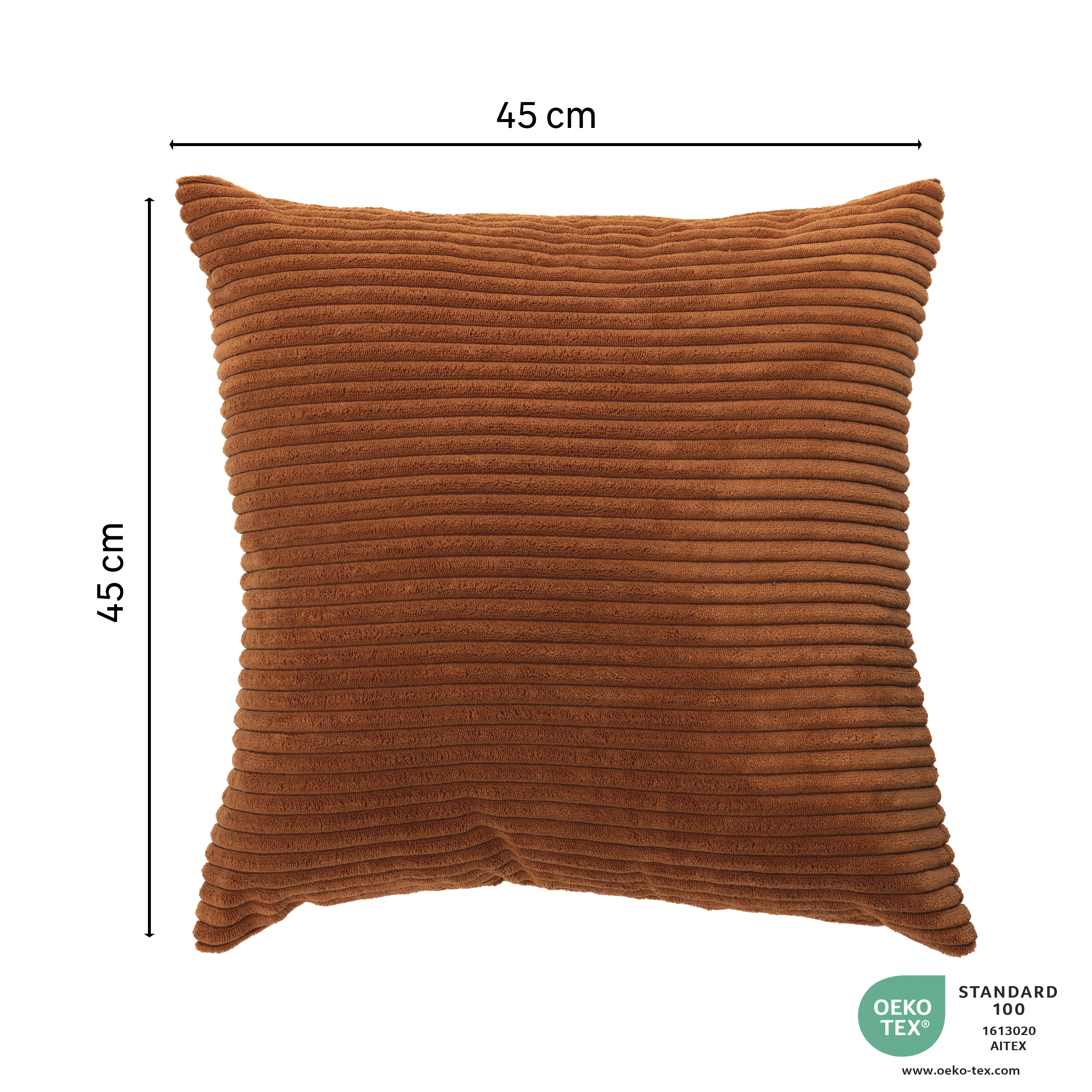 Housse de coussin Lena, orange / cuivré, 45 x 45 cm, INSPIRE - 2