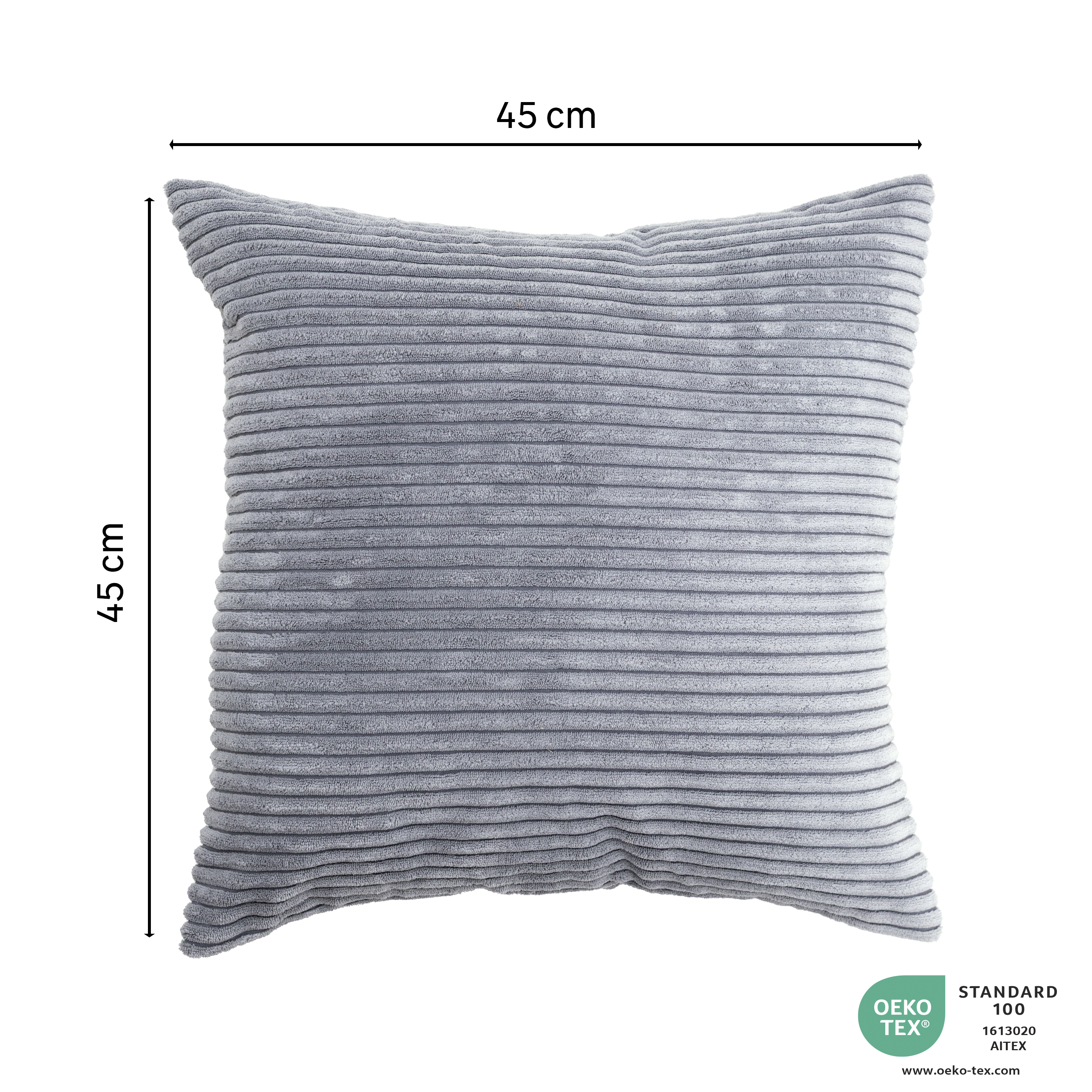 Fronha de almofada Lena 45x45cm granito Inspire - 7