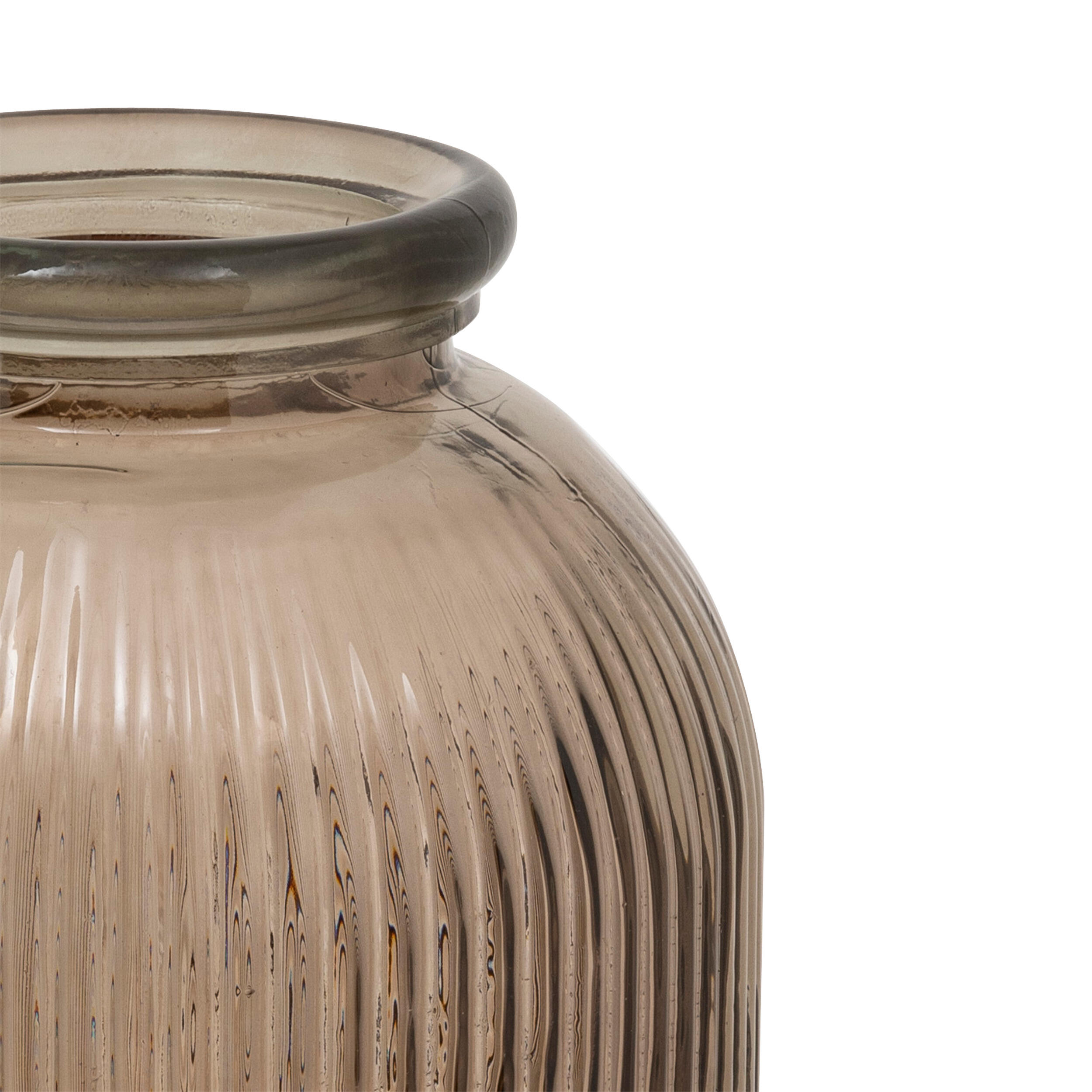 Vase décoratif verre Luz, marron l.27 x H.72 cm, Diam.27 cm - 2