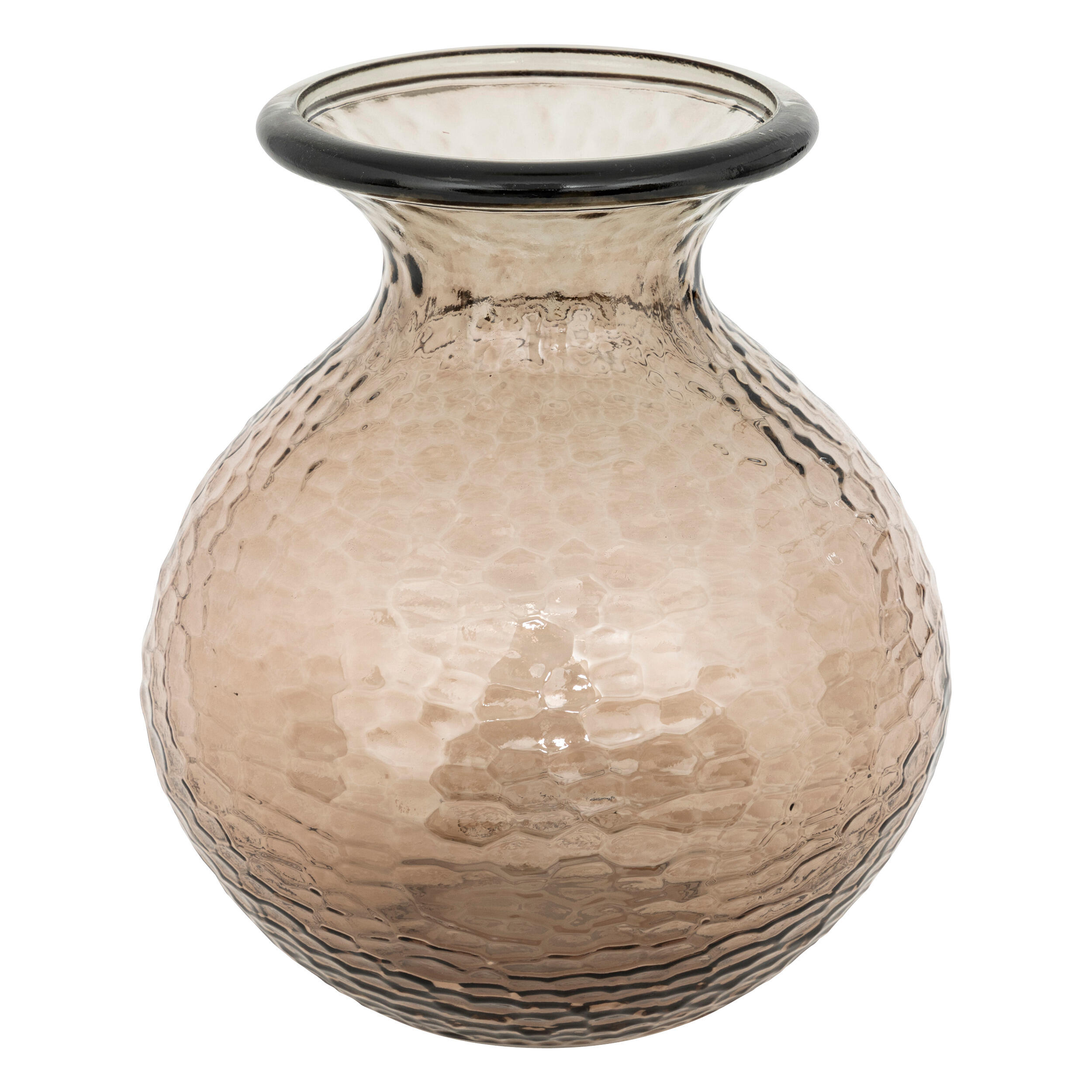 Vase décoratif verre Alric, marron l.29 x H.33 cm, Diam.29 cm - 2
