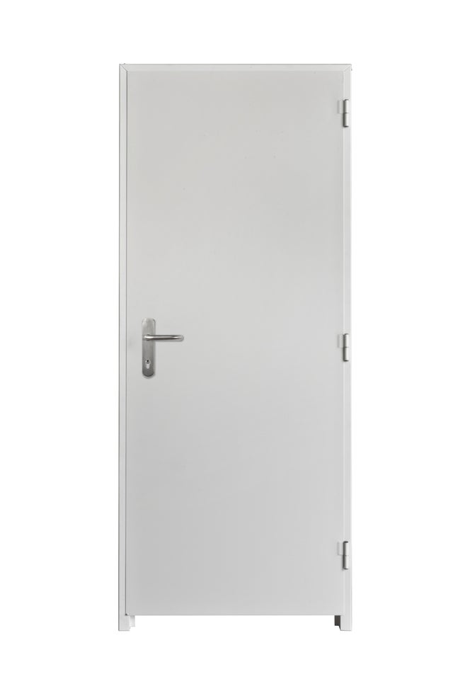 Porte de service en acier pleine galva 204.5X79 cm réversible