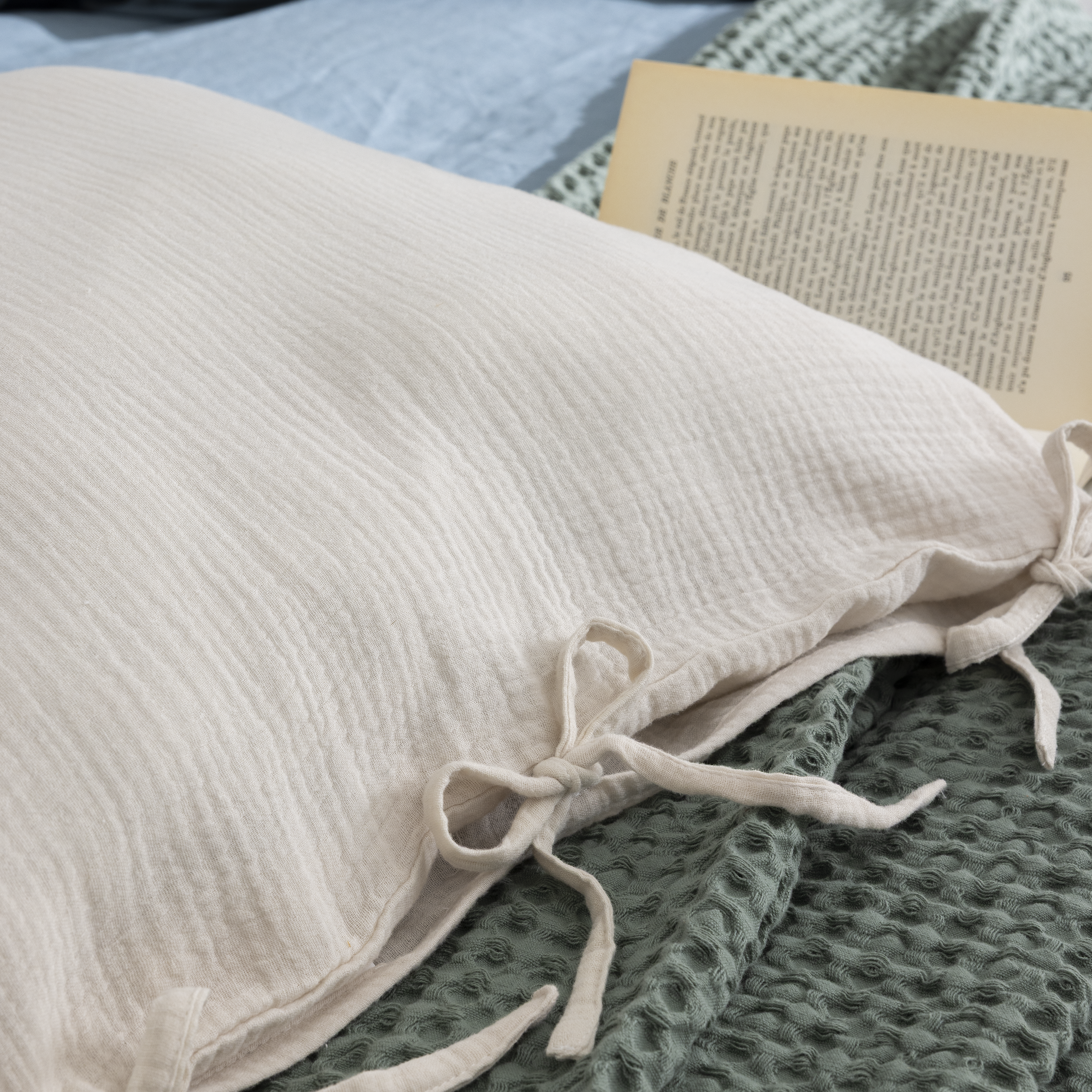 Housse de coussin Suzan beige, 50 x 50 cm, INSPIRE - 5