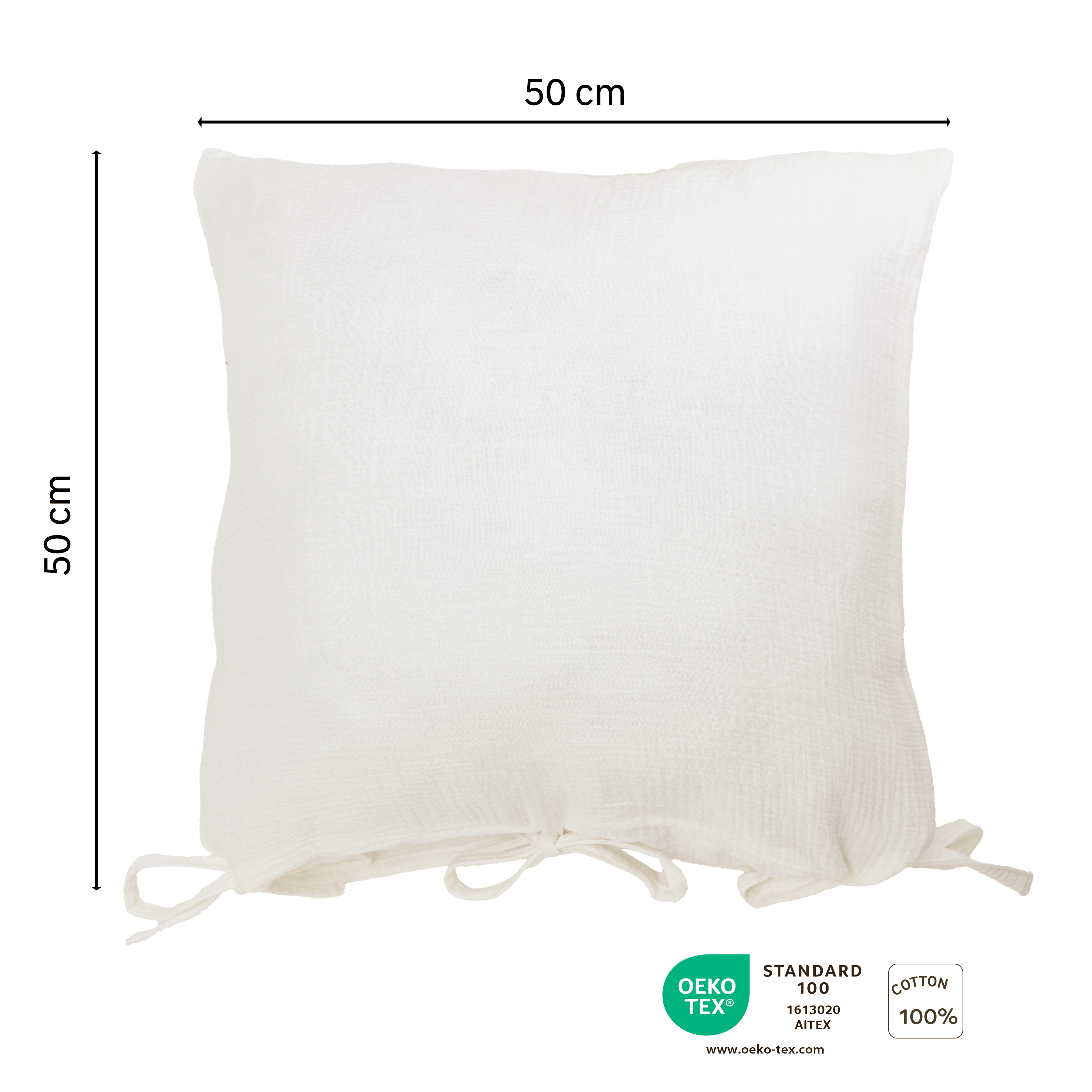 Housse de coussin Suzan beige, 50 x 50 cm, INSPIRE - 2