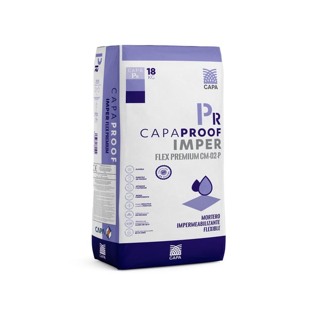 MORTERO IMPERMEABLE  CAPAPROOF FLEX PREMIUM 18