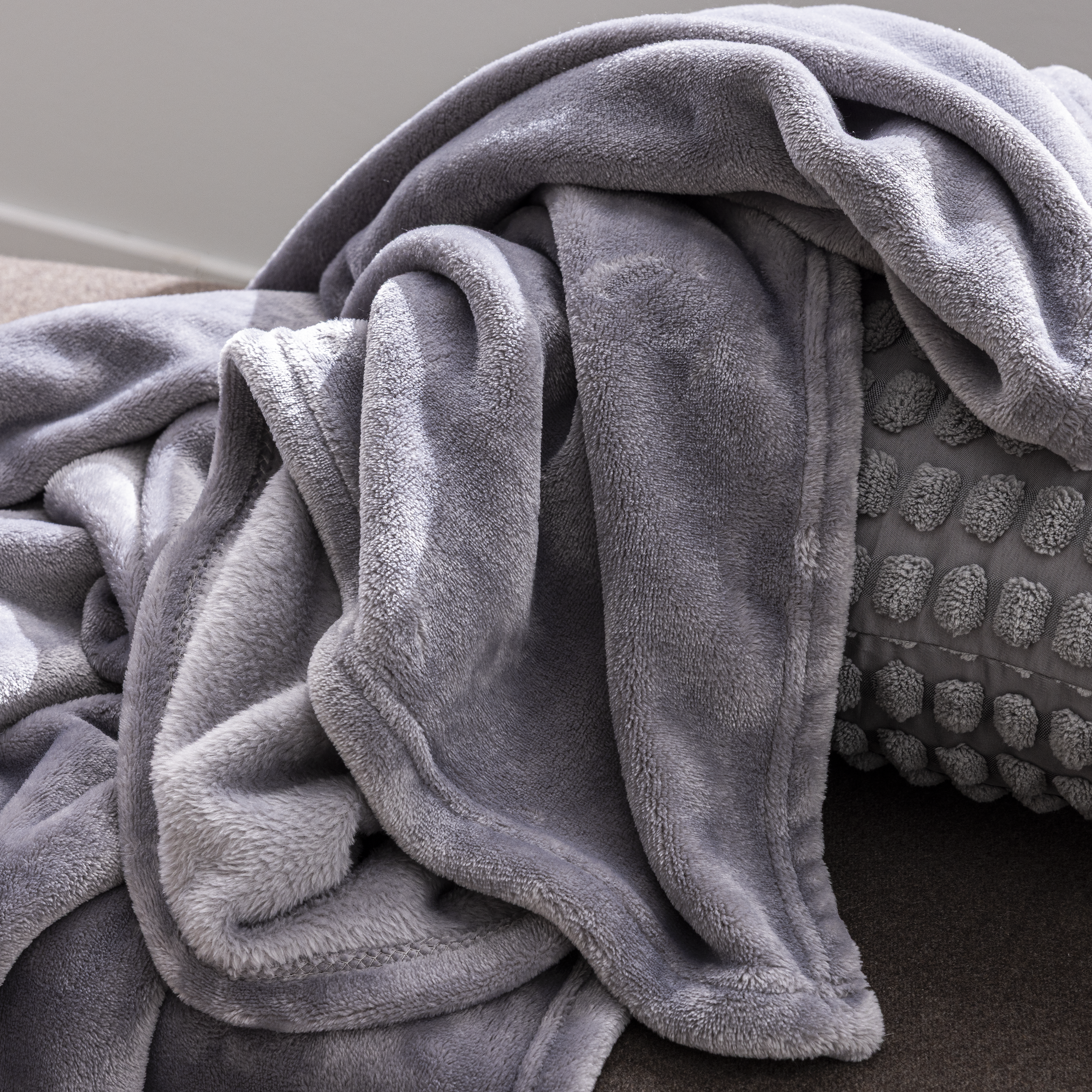 Plaid New kieran , gris l.130 x L.170 cm INSPIRE - 4