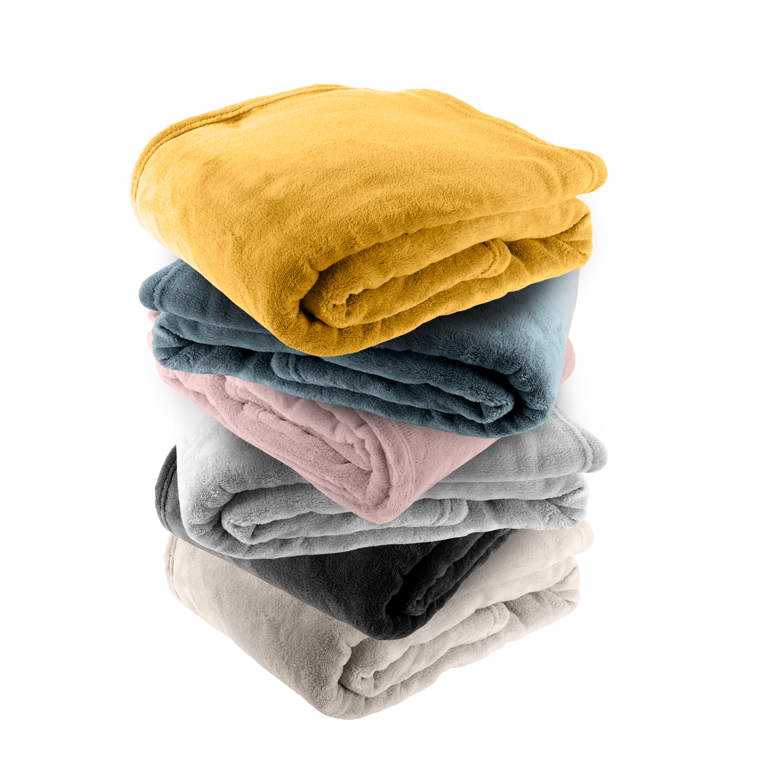 Plaid New kieran , gris l.130 x L.170 cm INSPIRE - 5