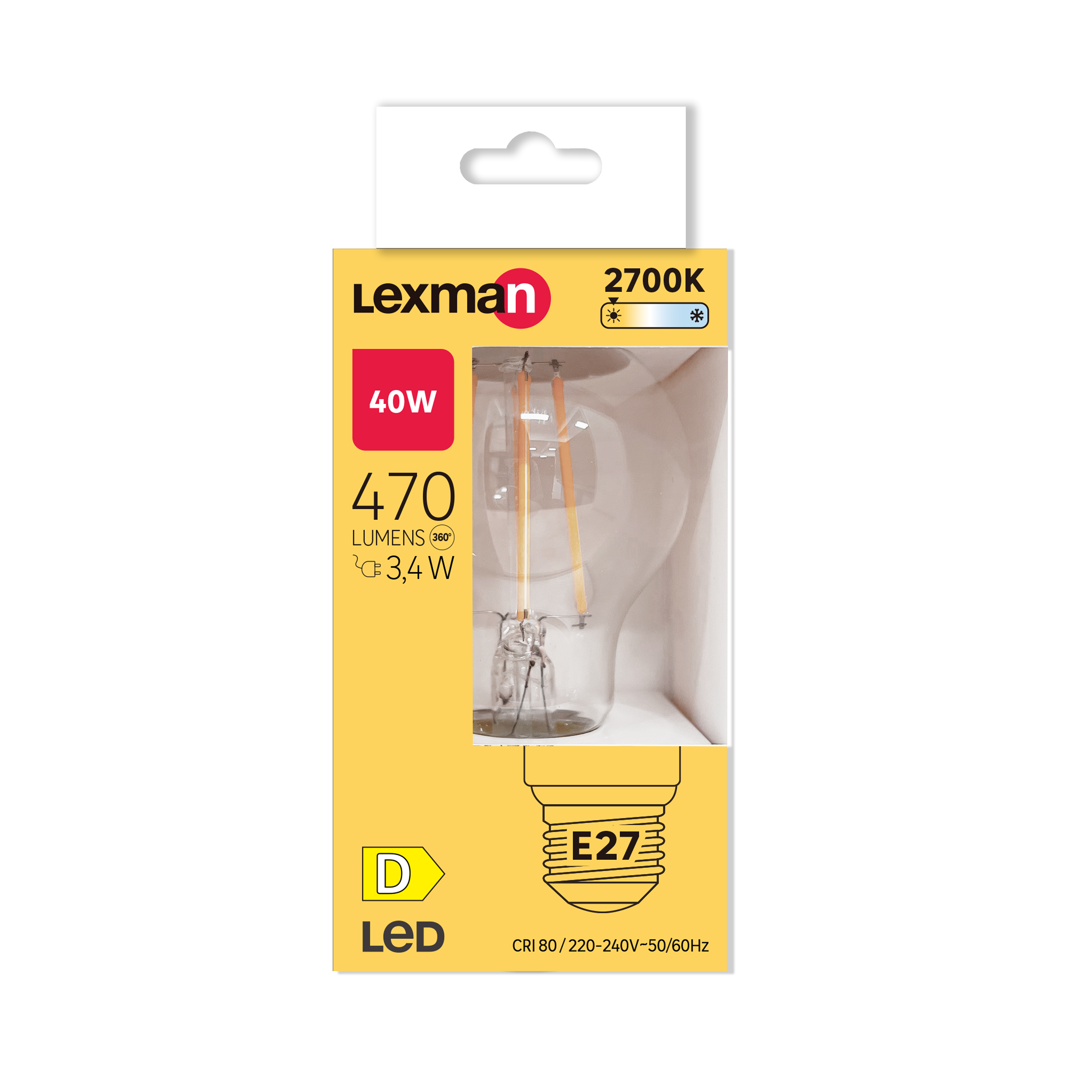 Lâmpada LED filamento A60 E27 470 lm 2700 k Lexman - 8