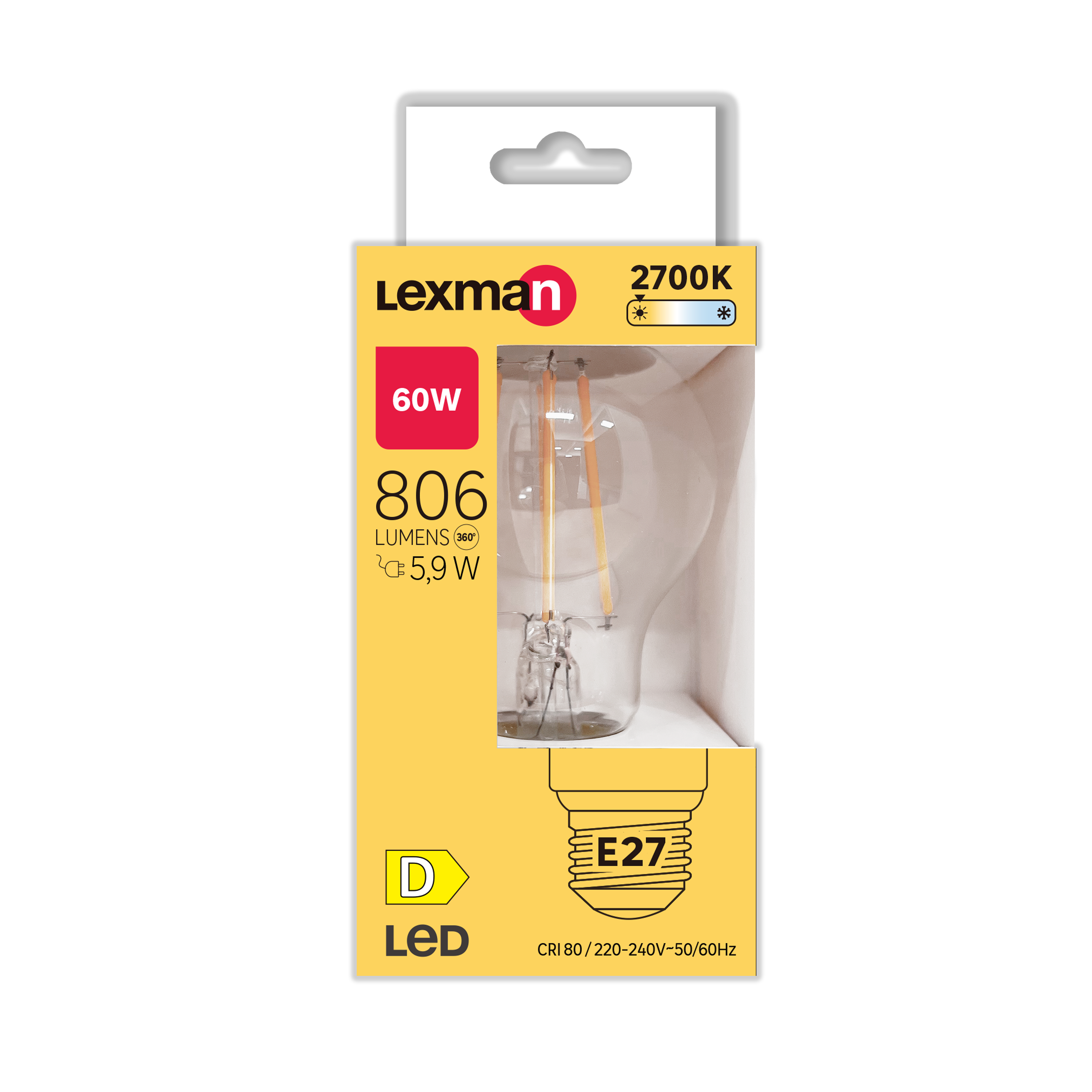 Lâmpada LED filamento A60 E27 806 lm 2700 k Lexman - 7