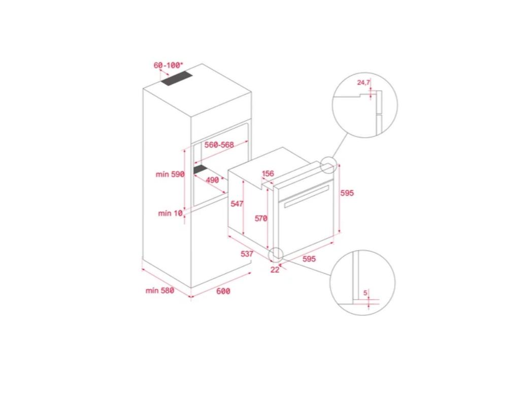 Horno TEKA HSB 6150 multifunción 71 litros Hidrólisis INOX Clase A - 2