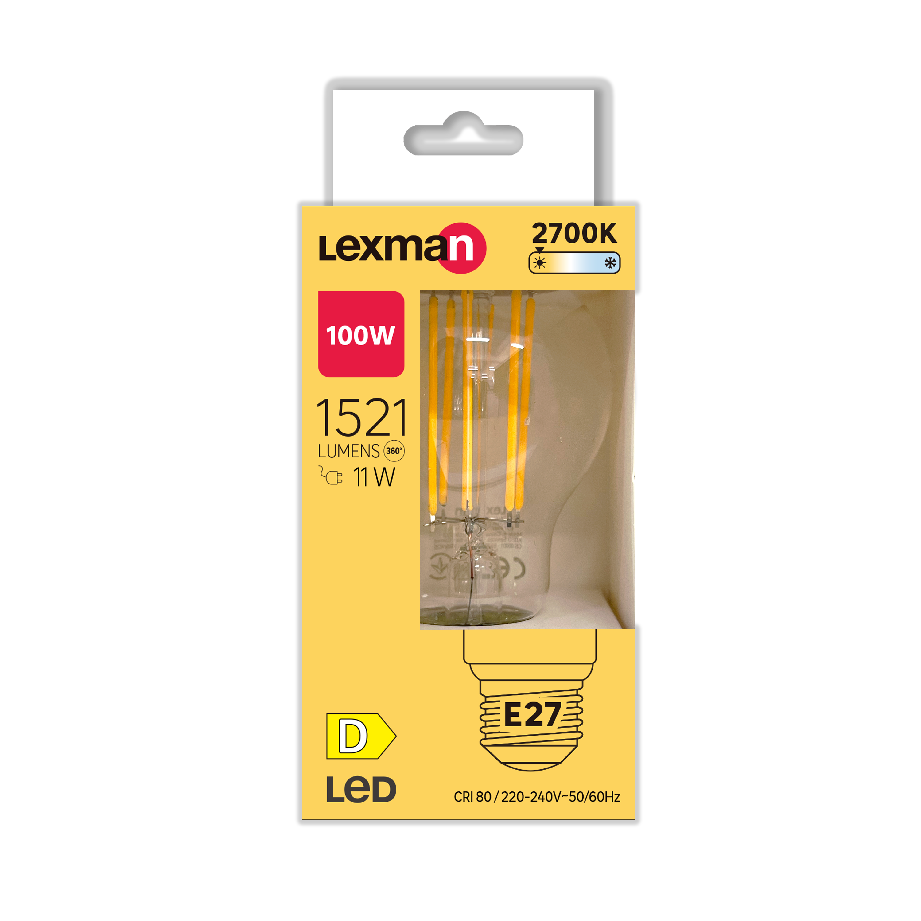 Lâmpada LED filamento A60 E27 11W 1521 lm 2700 k - 7