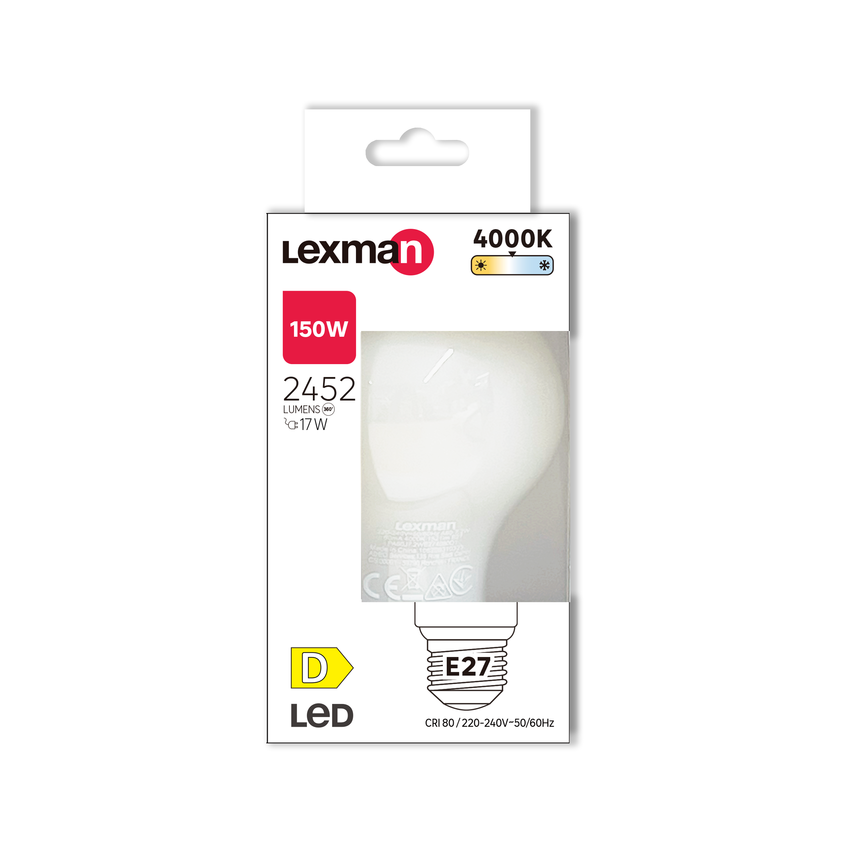 Bombilla LED E27 opaco 17W 2452 lm blanco neutro - 3