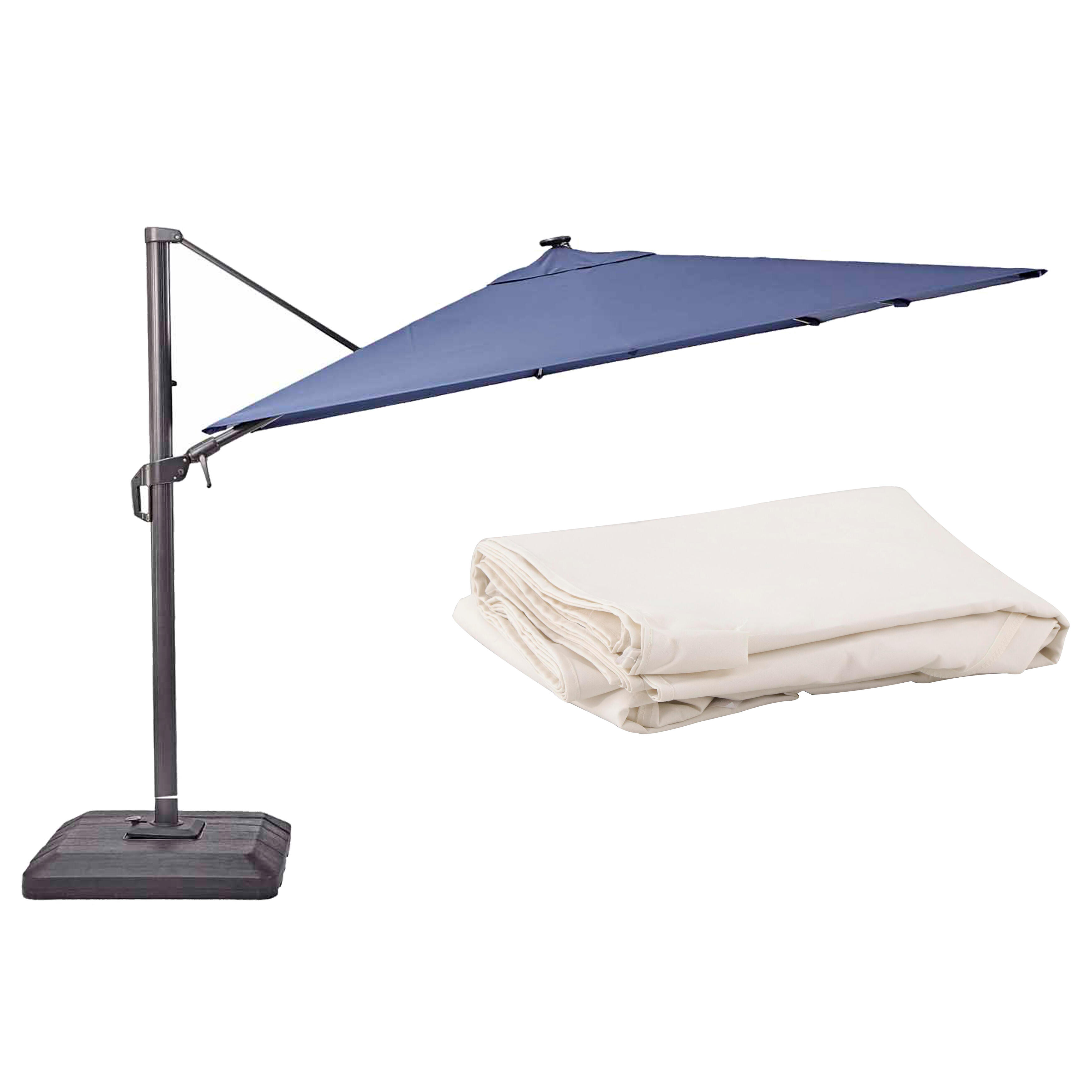 pack de parasol sonled 290 x 290 cm azul  toldo de repuesto