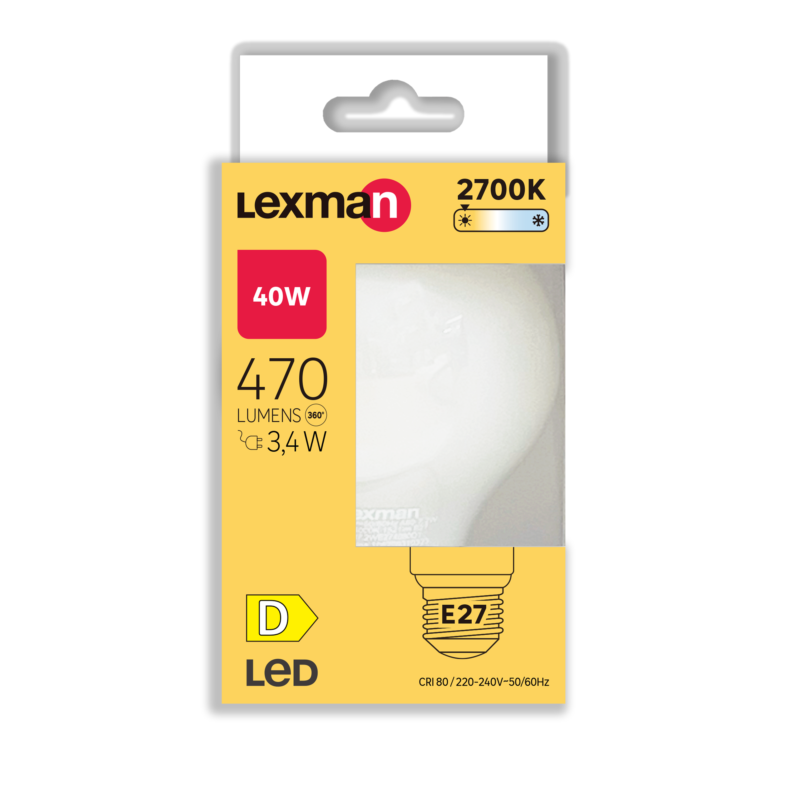 Żarówka LED E27 3,4 W 470 lm Ciepła biel Lexman - 5