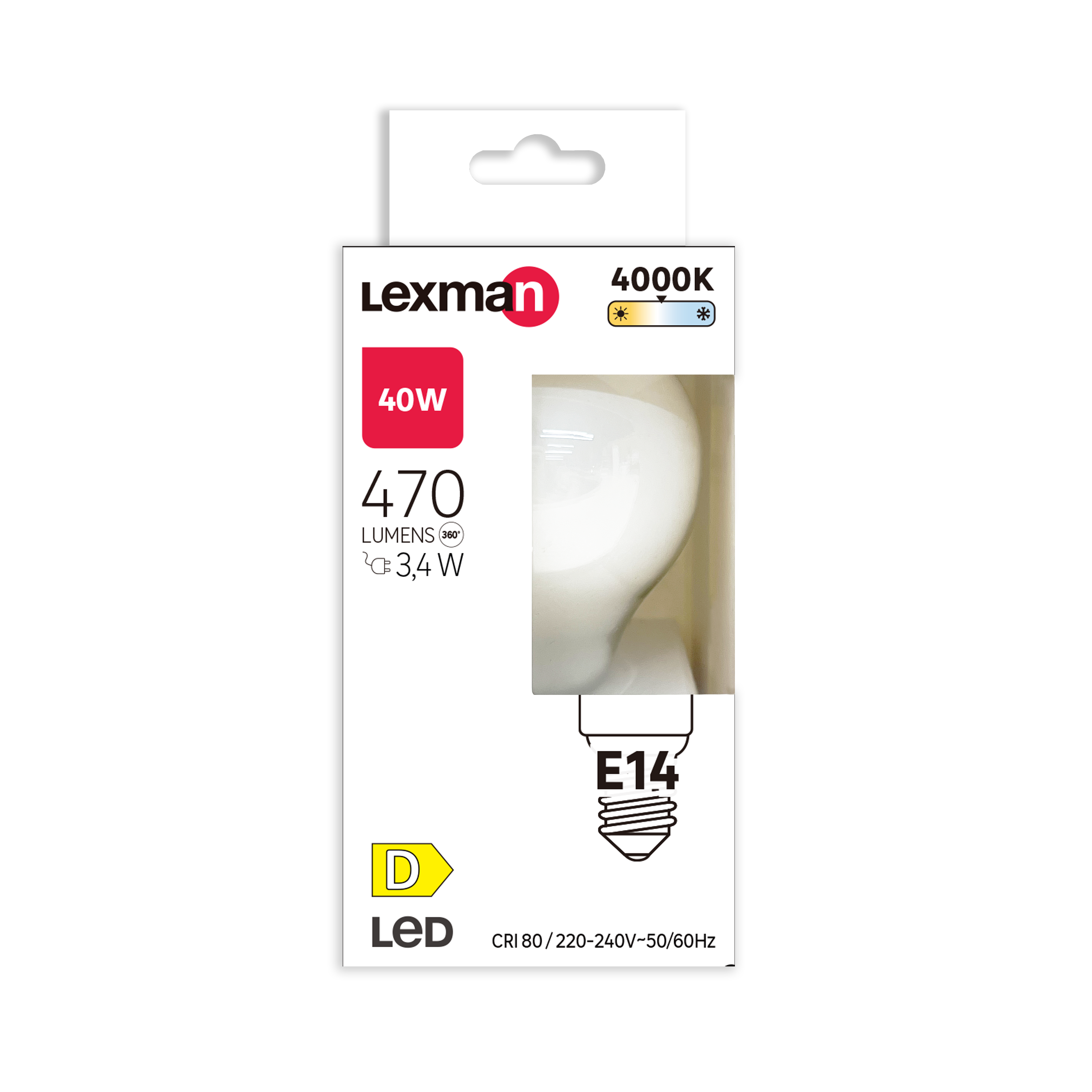 Lâmpada LED filamento IP45 E14 470 lm 4000 k Lexman - 9