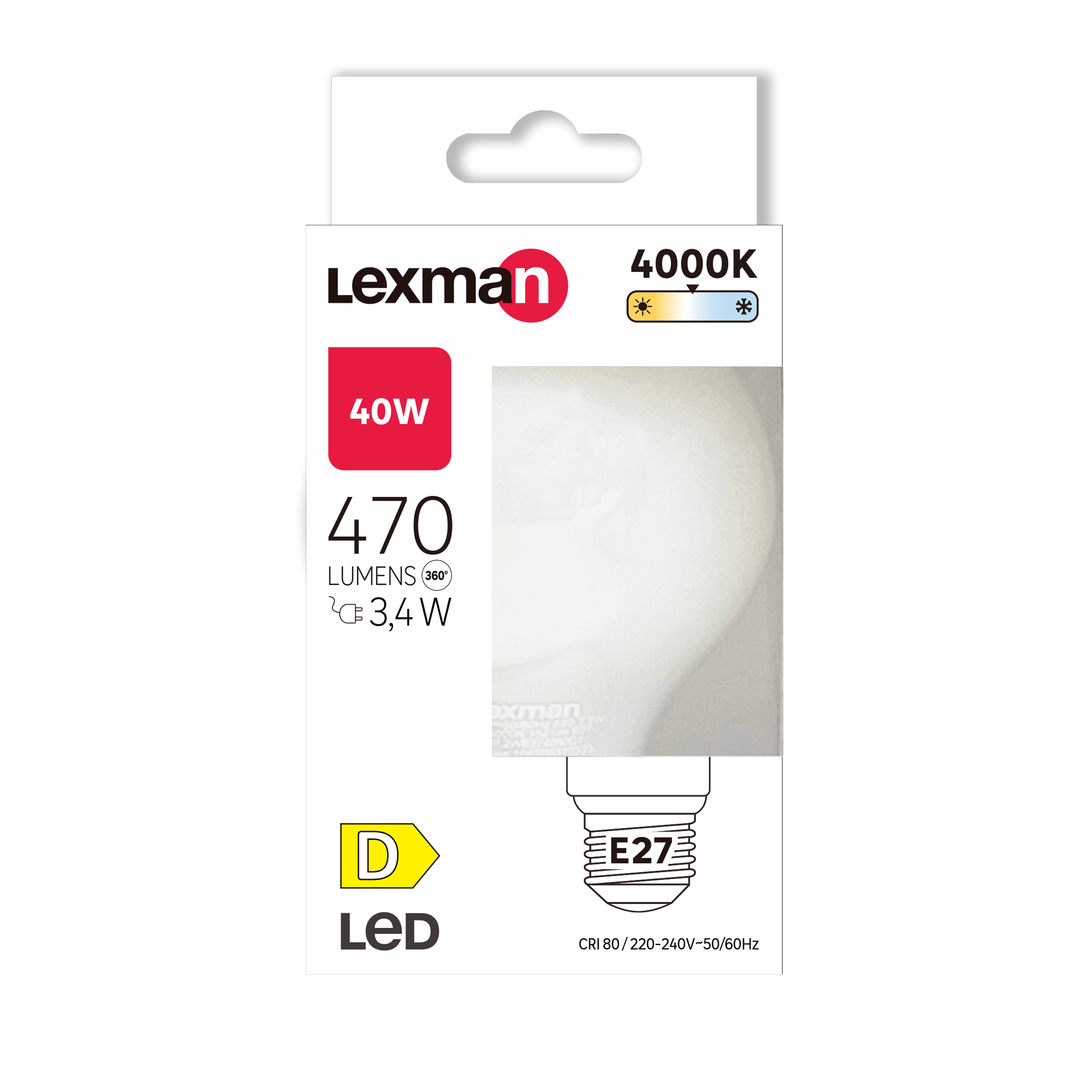 Lâmpada LED filamento G80 E27 470 lm 4000 k Milky - 8