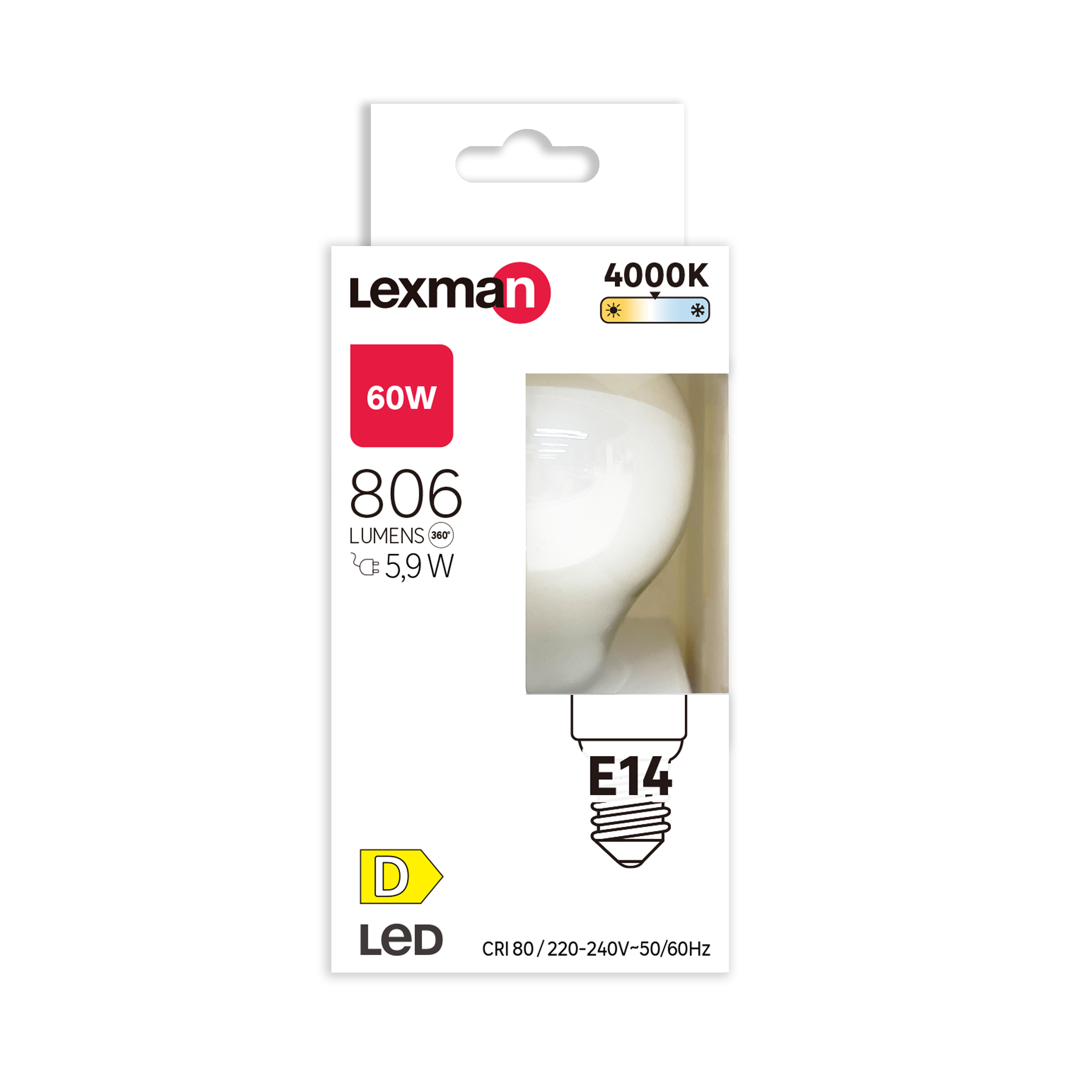 Żarówka LED E14 5,9 W 806 lm Neutralna biel Lexman - 8