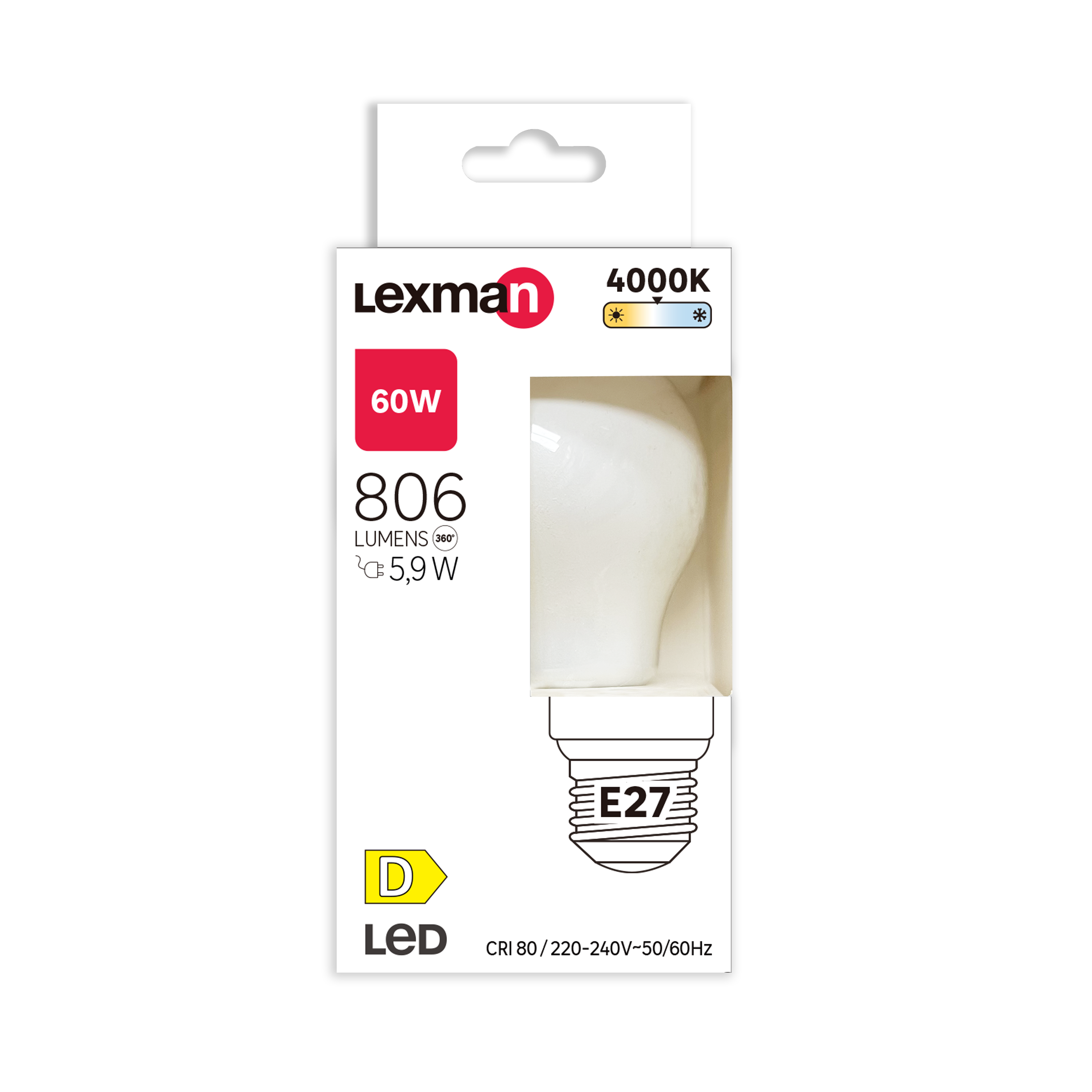 Lâmpada led E27 globo 806 lm 4000k - 10