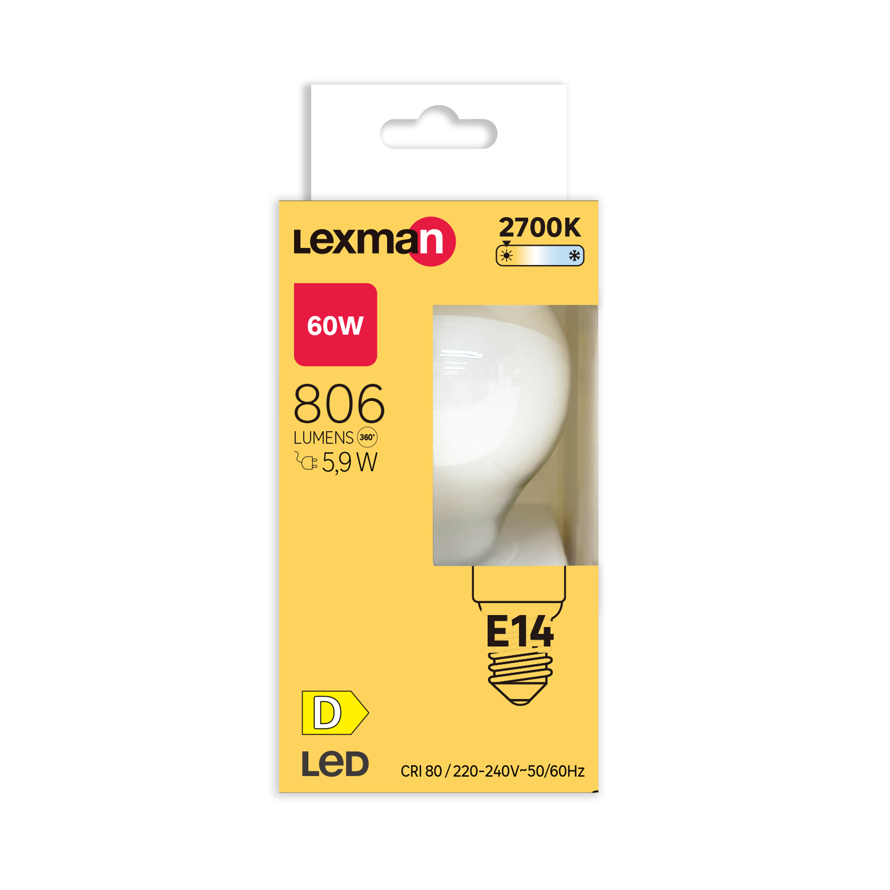 Żarówka LED E14 5,9 W 806 lm Ciepła biel Lexman - 8