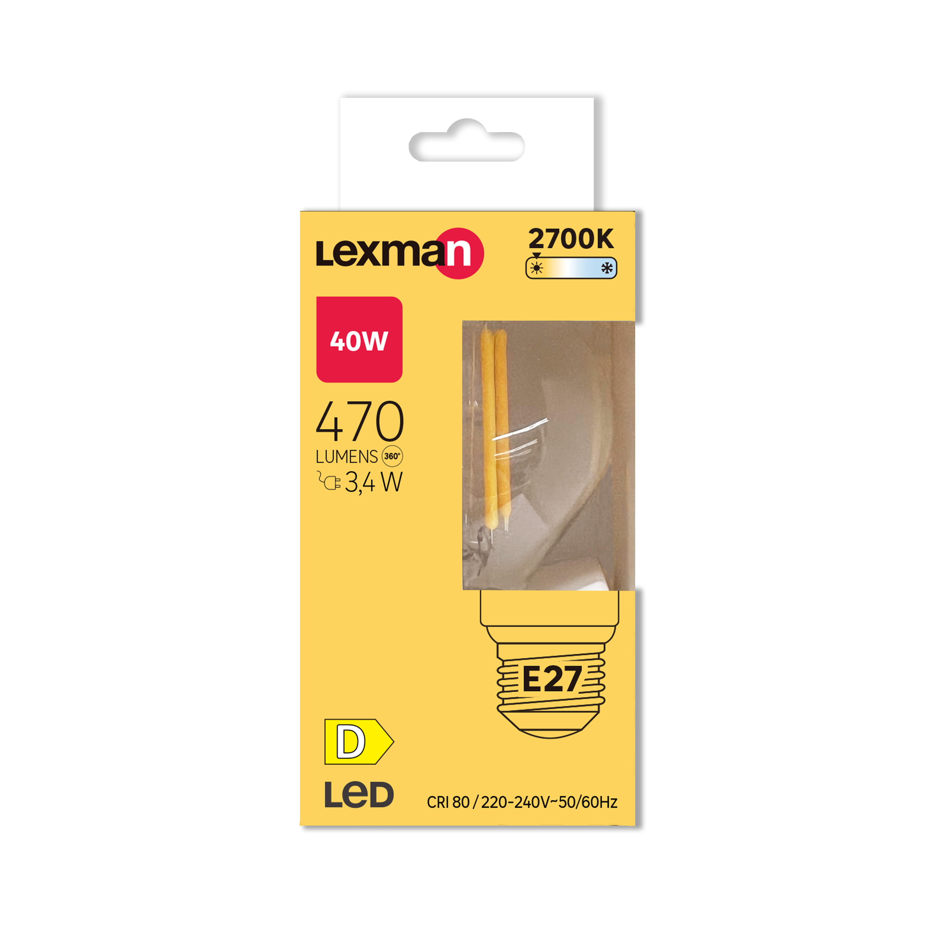 Żarówka LED E27 3,4 W 470 lm Ciepła biel Lexman - 4