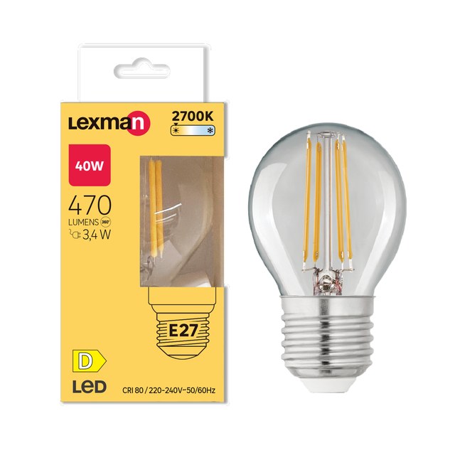 Żarówka LED E27 3,4 W 470 lm Ciepła biel Lexman