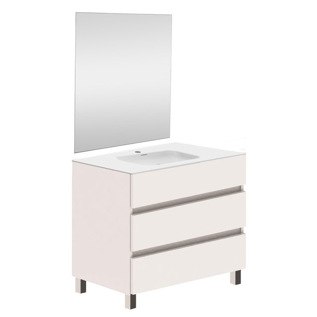MUEBLE DE BAÑO LIMA BLANCO 60X39CM 3 CAJONES