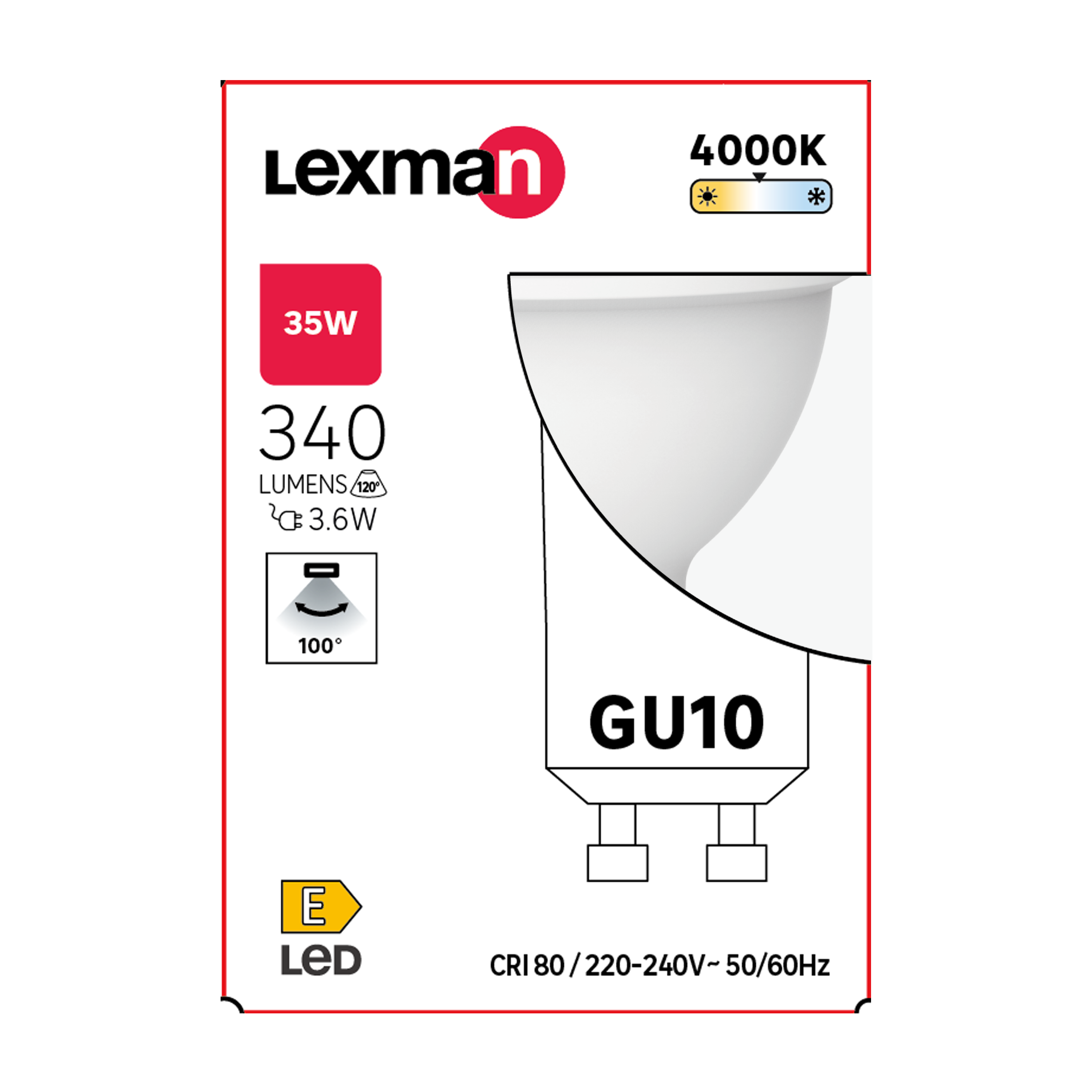 Lâmpada led decorativa GU10 BR 340 lm 100D Lexman - 7