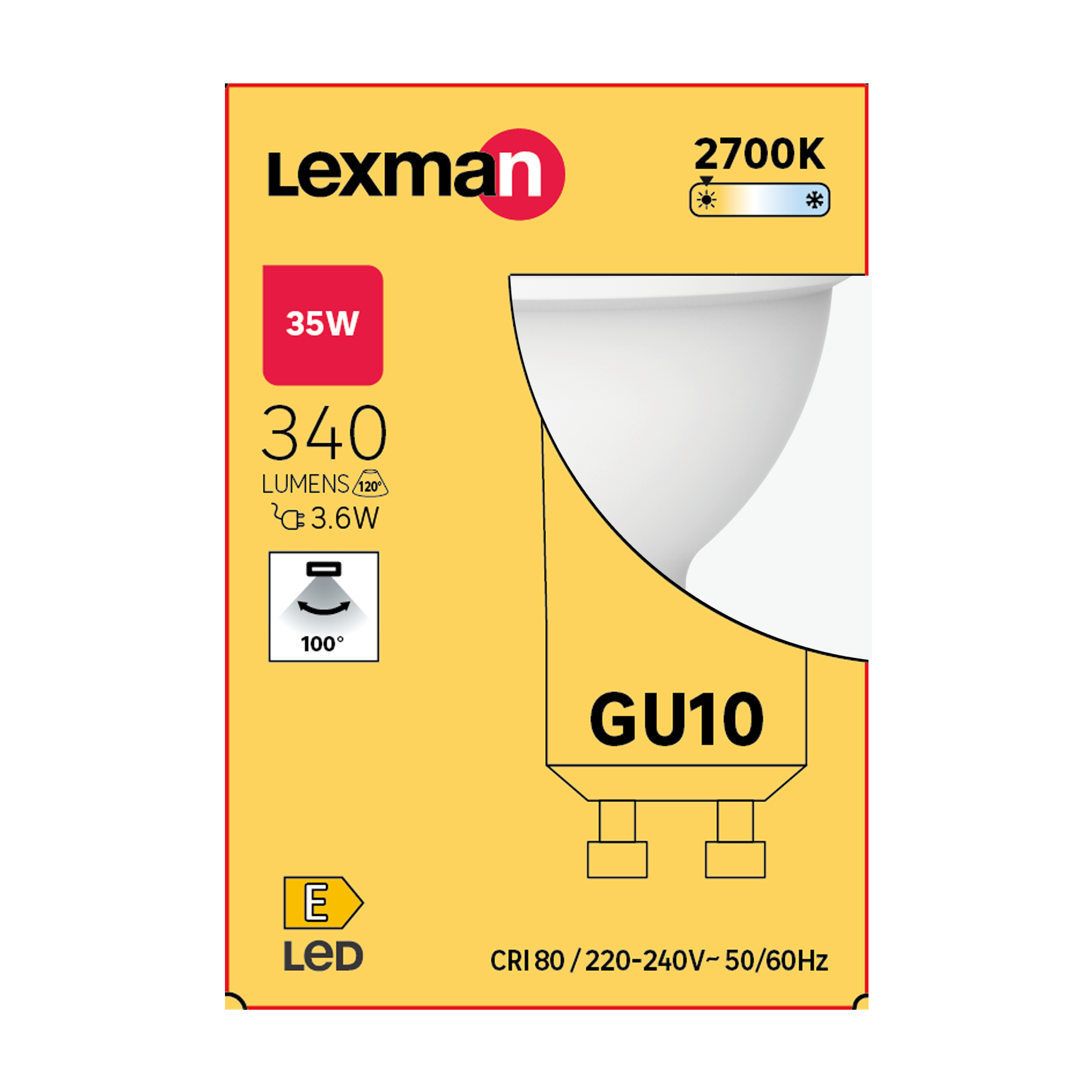 Lâmpada led decorativa GU10 340 lm 2700k CB Lexman - 7