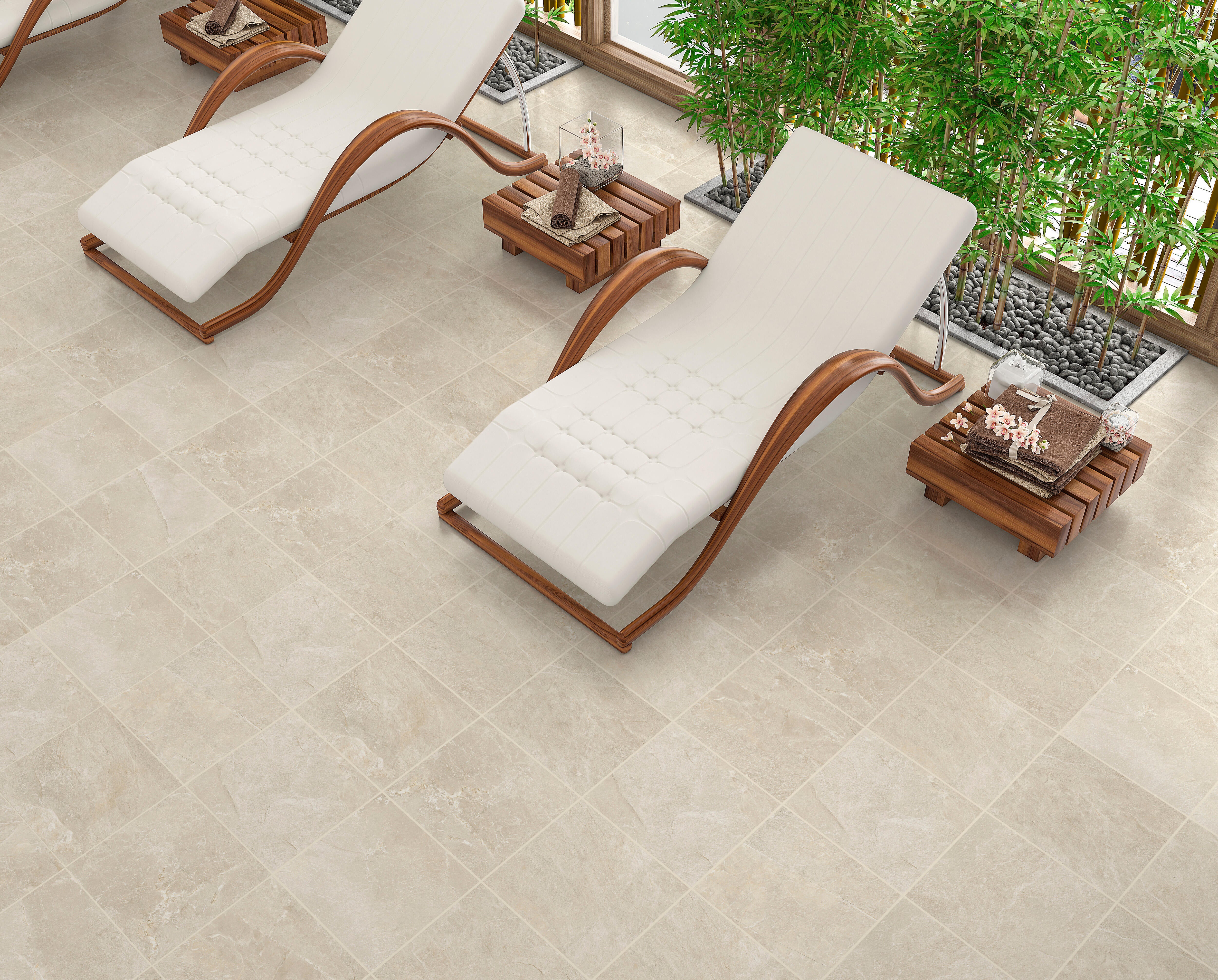 BALDOSA EXTERIOR PORCELÁNICO 33.3X33.3CM TER COTTON ANTIDESLIZANTE - 2