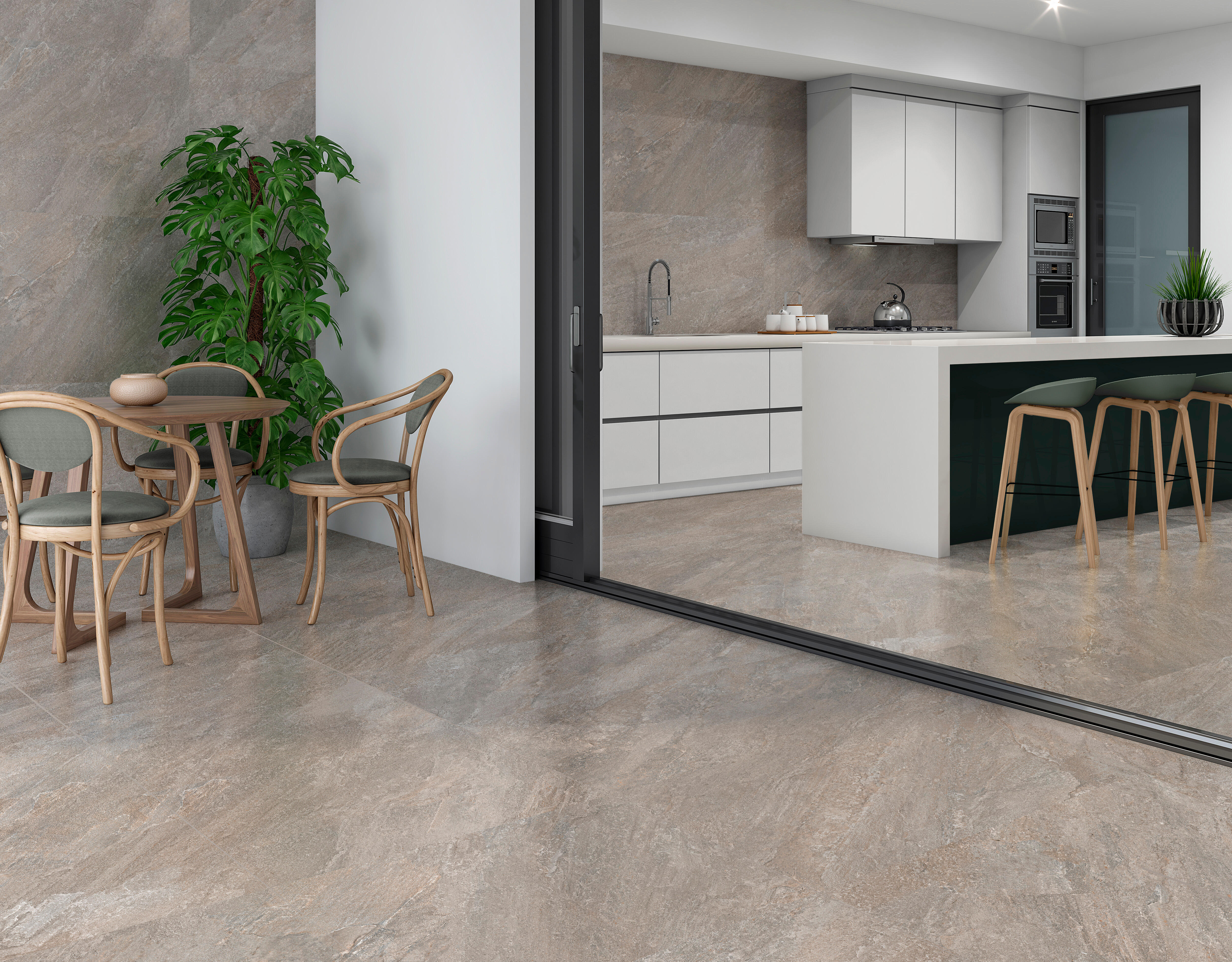 BALDOSA EXTERIOR PORCELÁNICO 60.5X60.5CM STONE TAUPE - 2