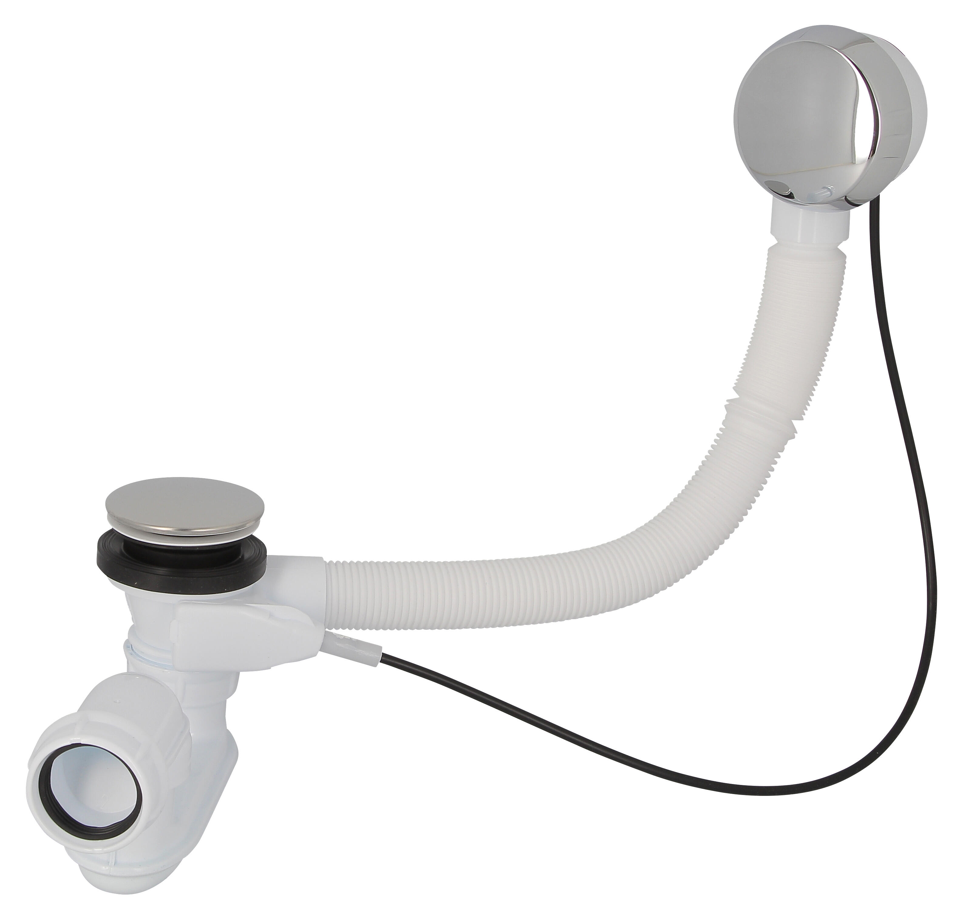 Vidage pour baignoire à clapet avec siphon, Diam70 mm, NICOLL - 3