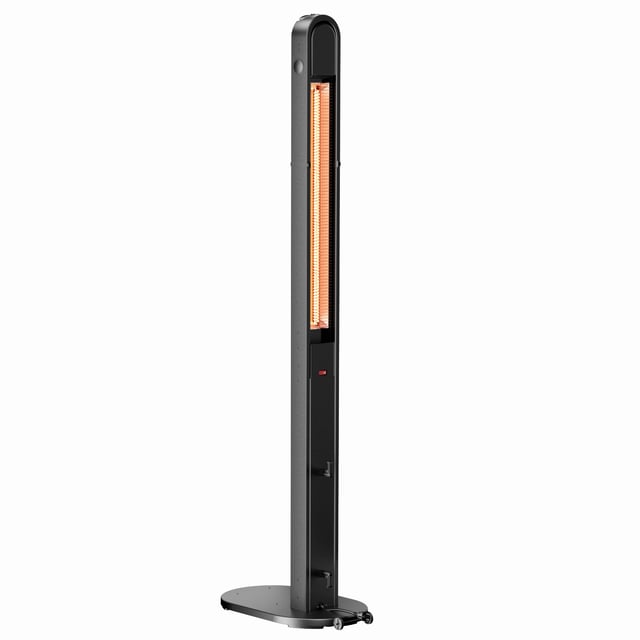 CALEFACTOR DE SUELO EXTENSIBLE PORTATIL TUBO FIBRA DE CARBONO 1800W IP65