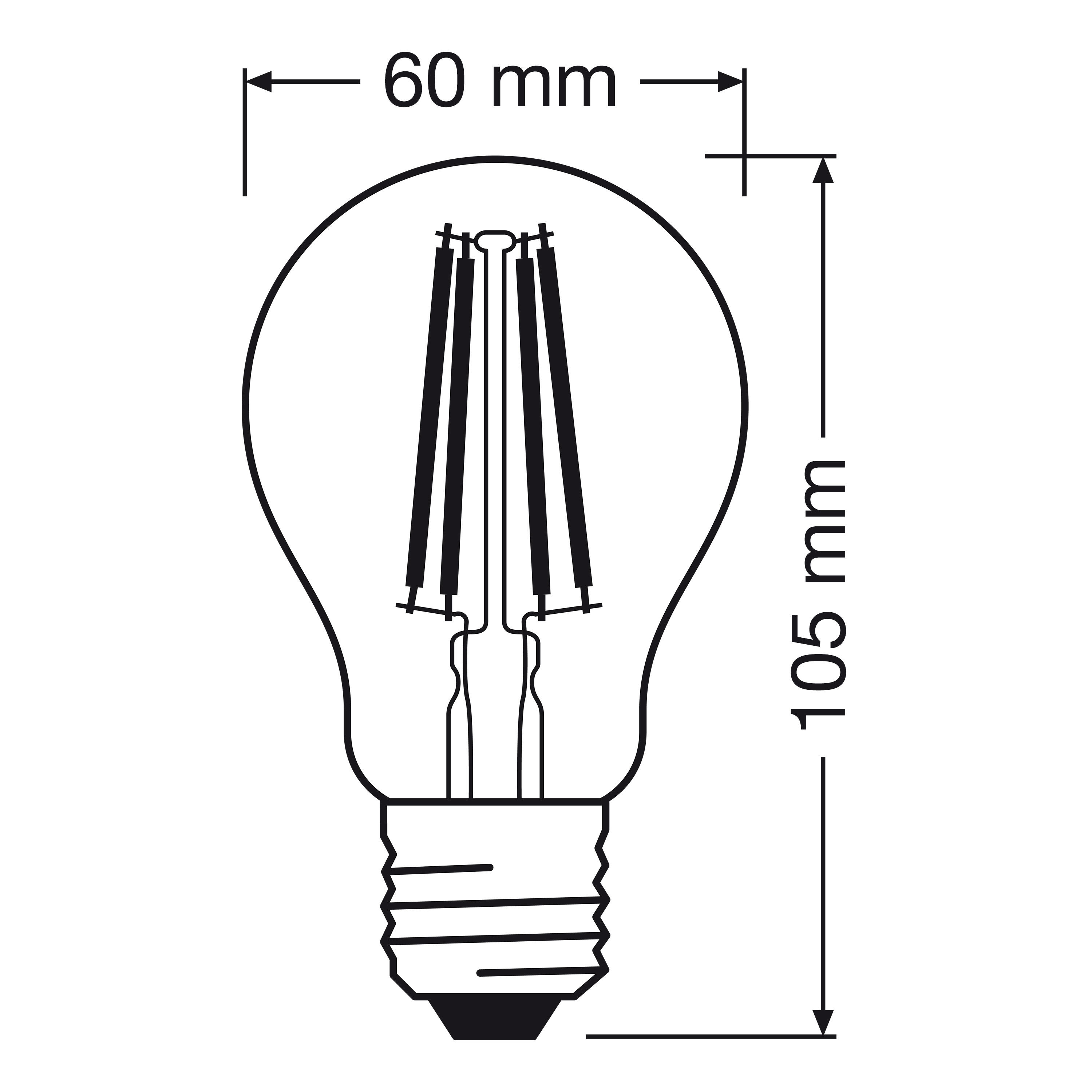 Ampoule led à filament E27, 806lm, classe énergétique A, blanc chaud LEXMAN - 2