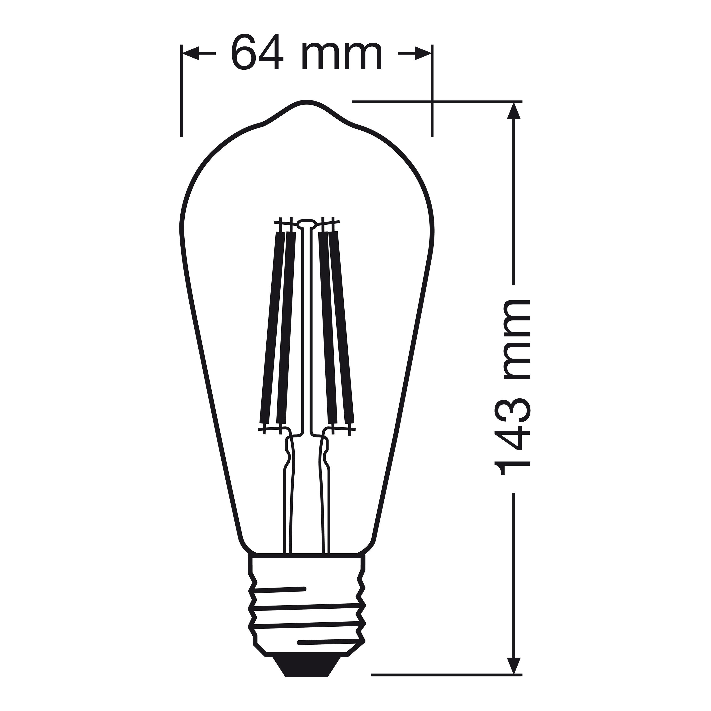 Bombilla LED E27 filamento clase A (mayor ahorro energético)  Edison 1055 lúmenes 5W color de la luz blanco neutro 4000K CRI 89-80 luz natural y fiel - 5