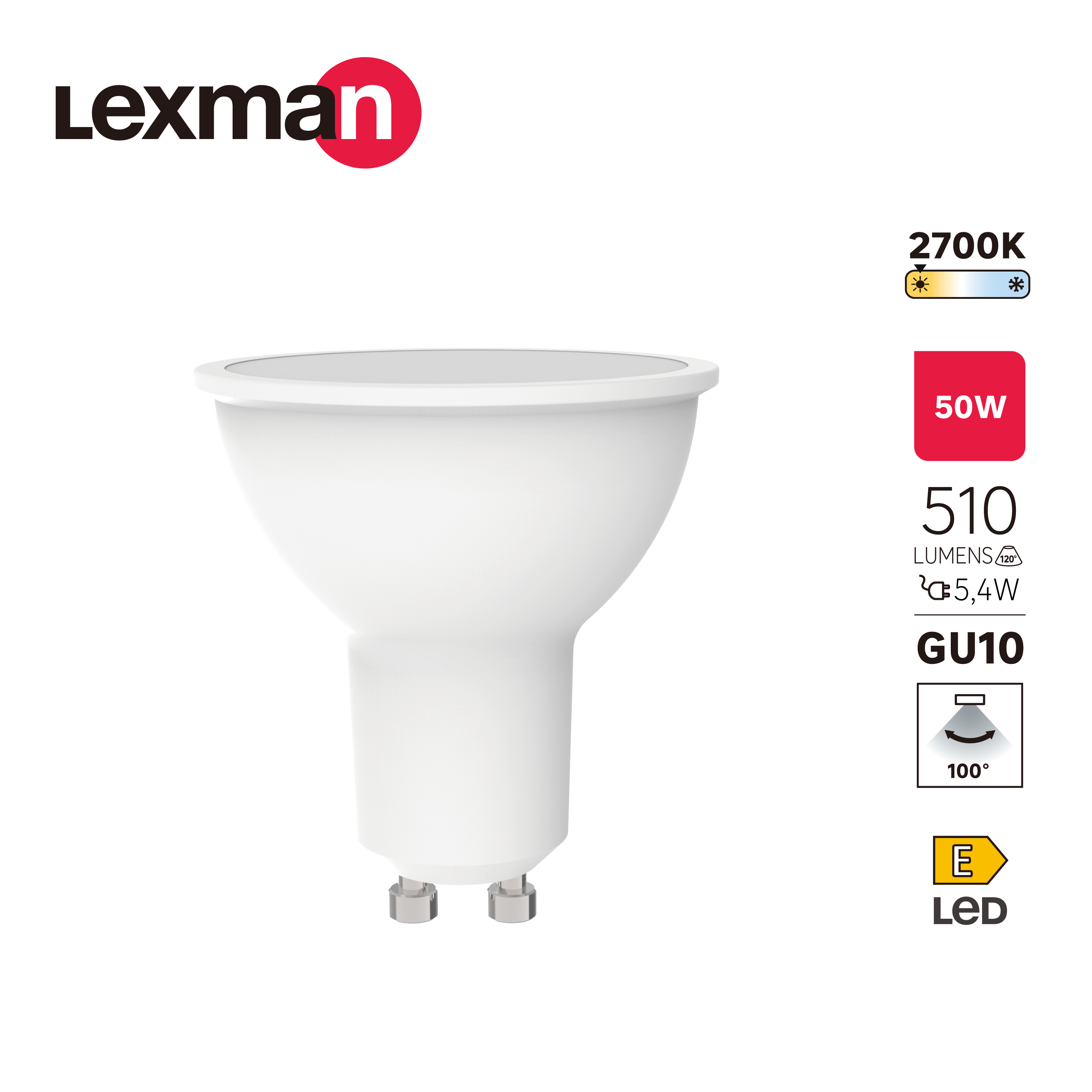 Lâmpada led GU10 510 lm 2700K CB BR Lexman - 4