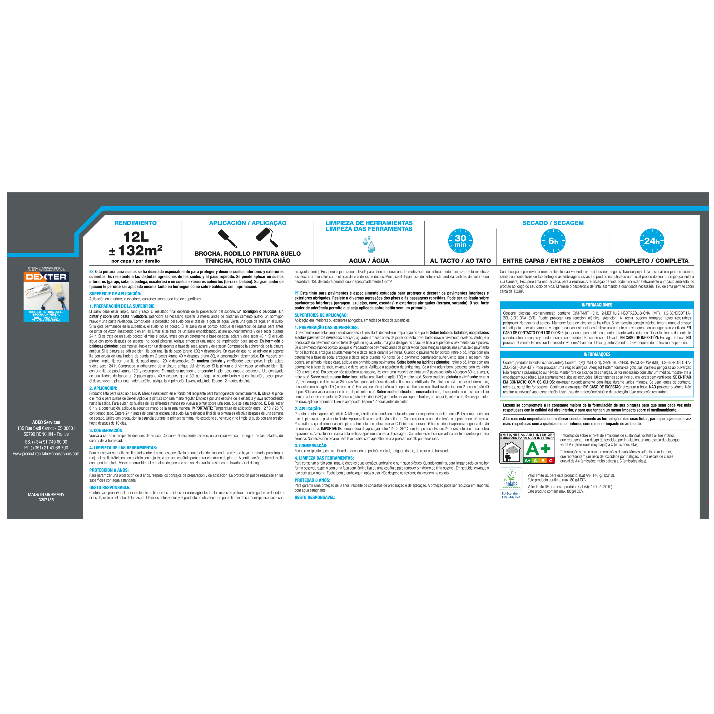 Tinta para chão LUXENS ACETINADO GRANIT 12L - 4