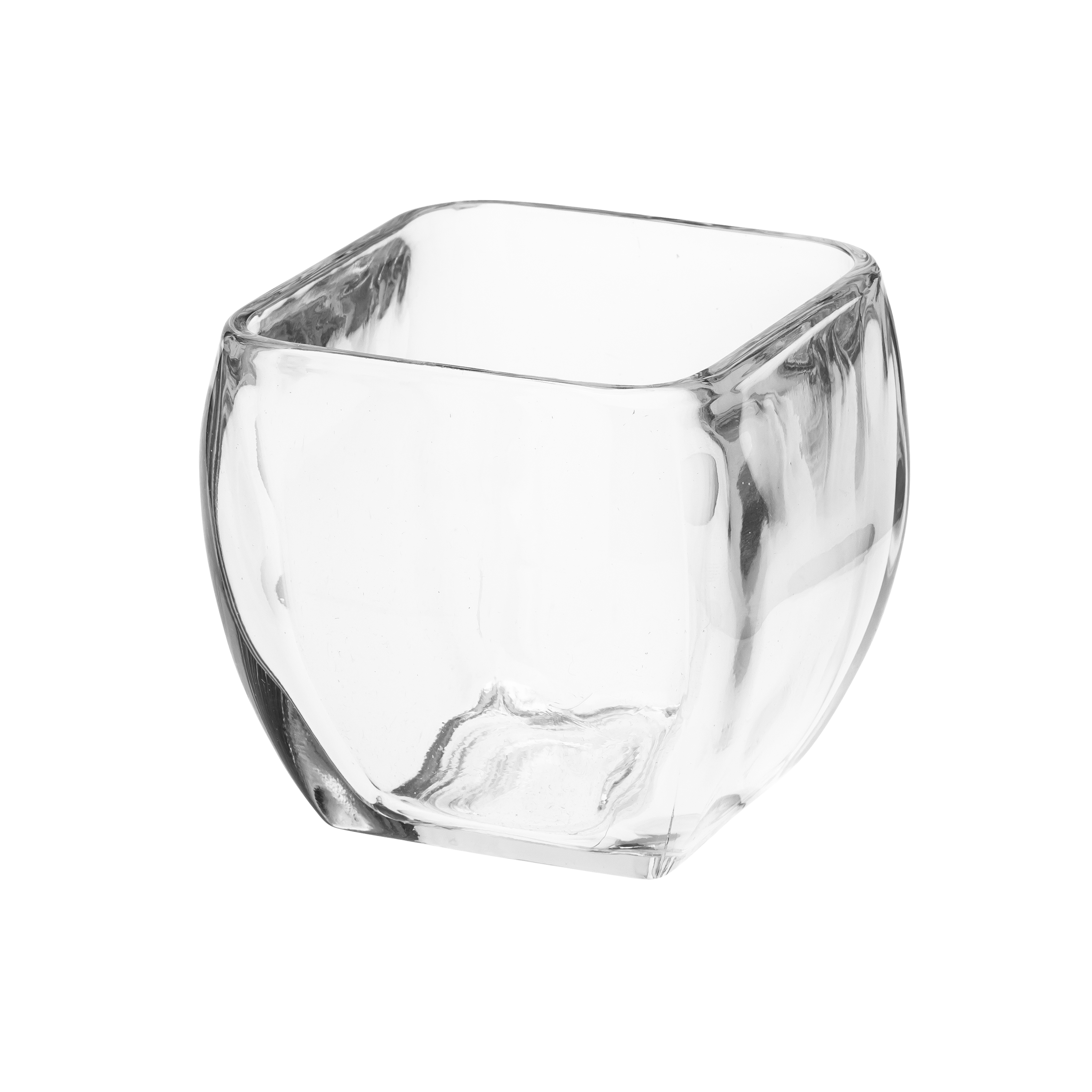 Świecznik szklany na tealighty 9.5 x 7.5 cm transparentny