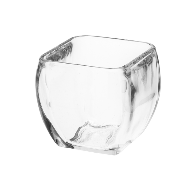Świecznik szklany na tealighty 9.5 x 7.5 cm transparentny