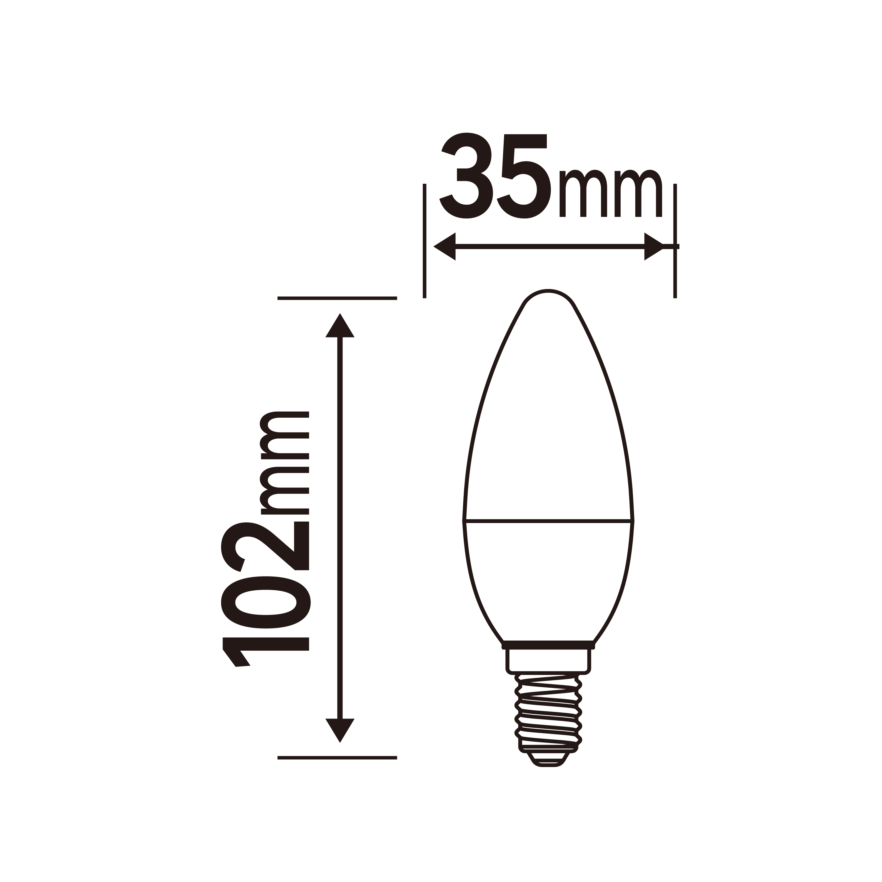 Lâmpada LED C35 E14 470 lm 2700 k 15000H - 3