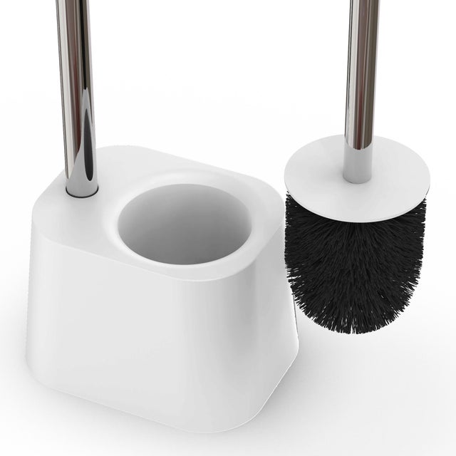 Piantana porta rotolo e porta scopino wc bianco