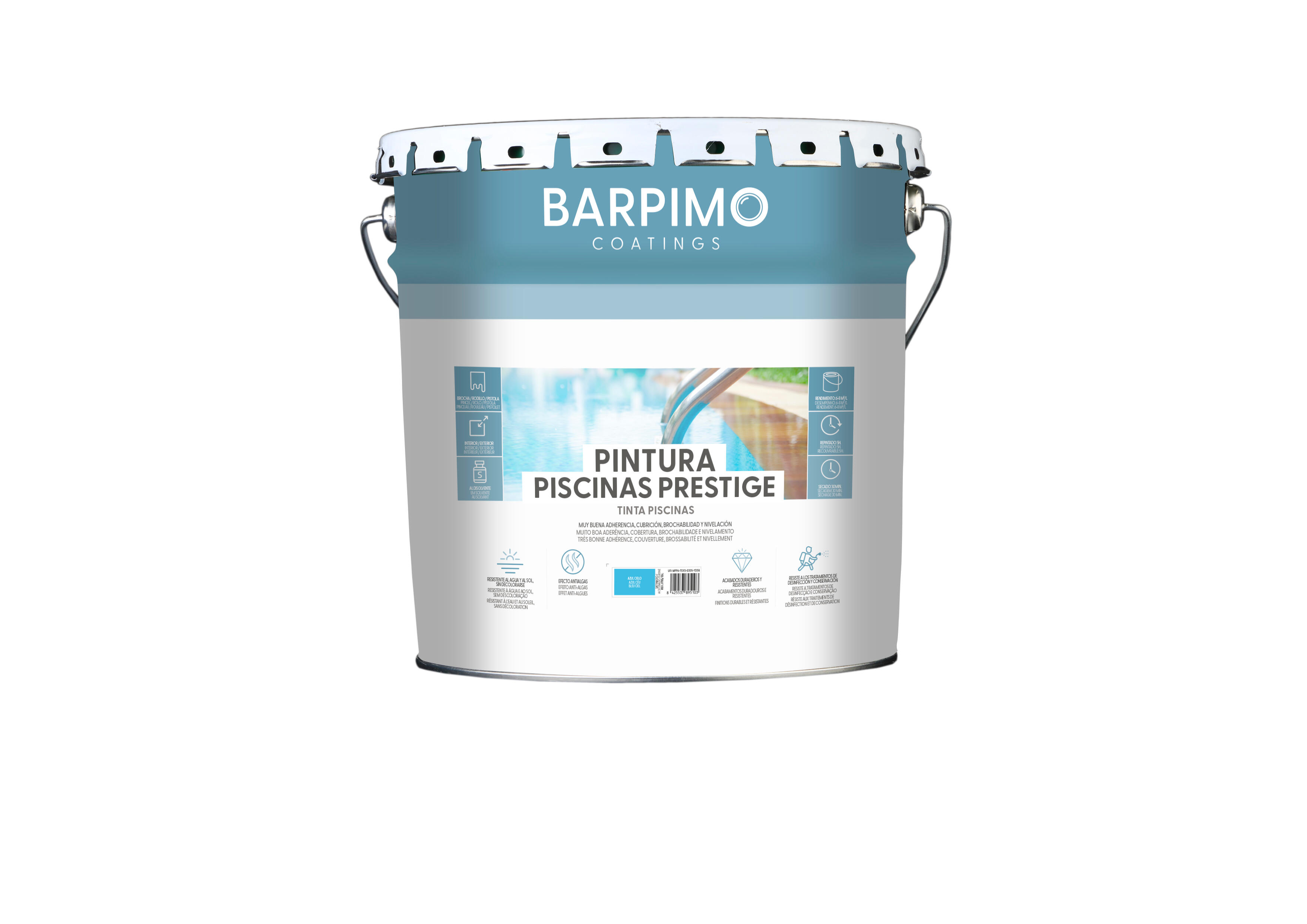 PINTURA ACRILICA DISOLVENTE PISCINA 15L BCO - 2